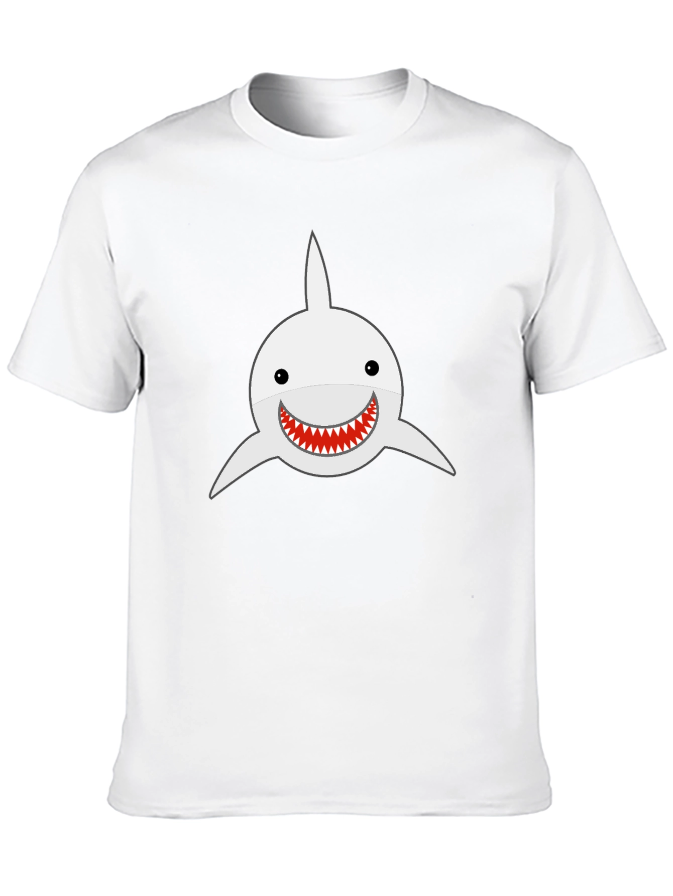 Shark Smile T-Shirt - Black Cotton Tee