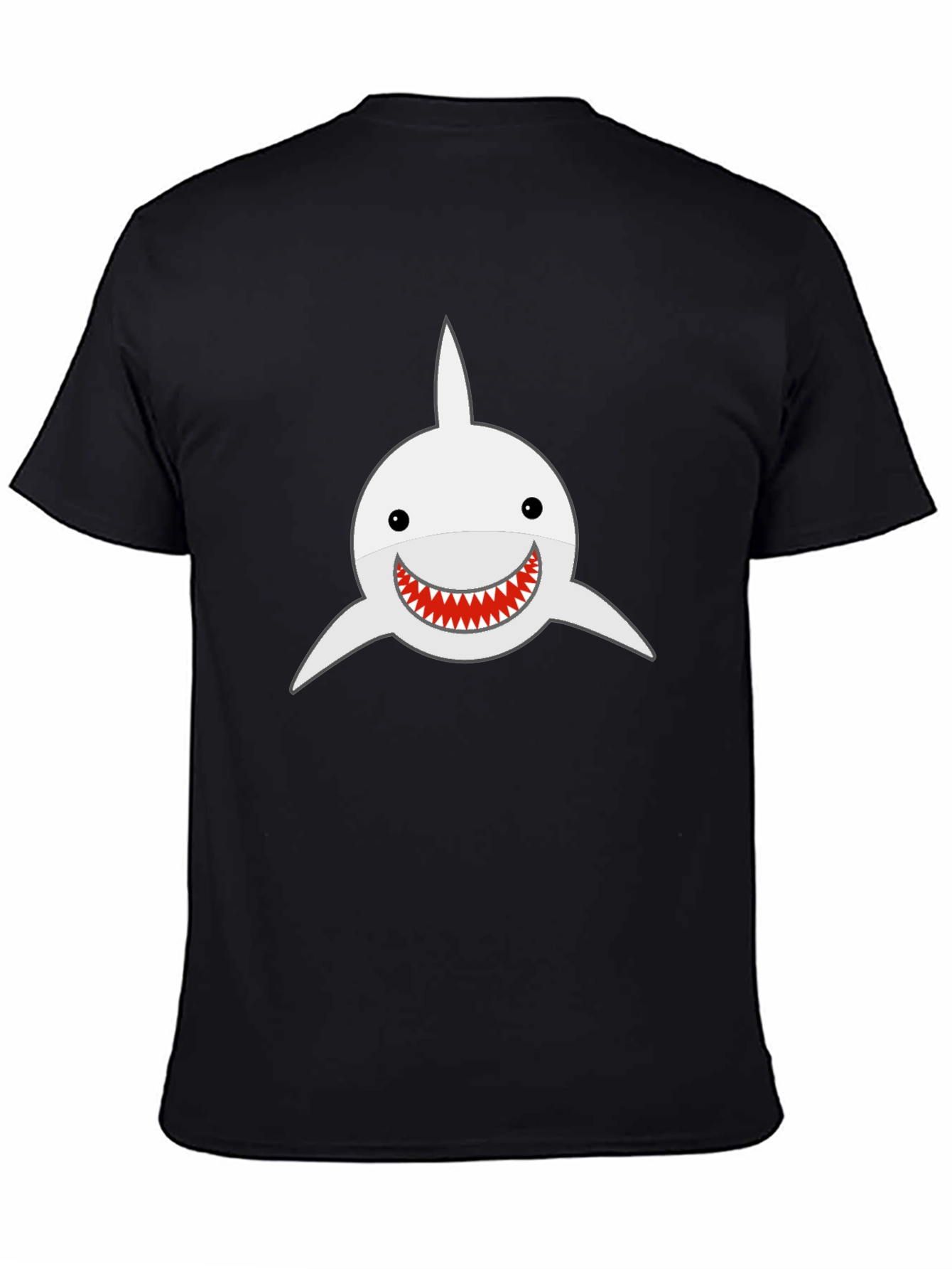 Shark Smile T-Shirt - Black Cotton Tee