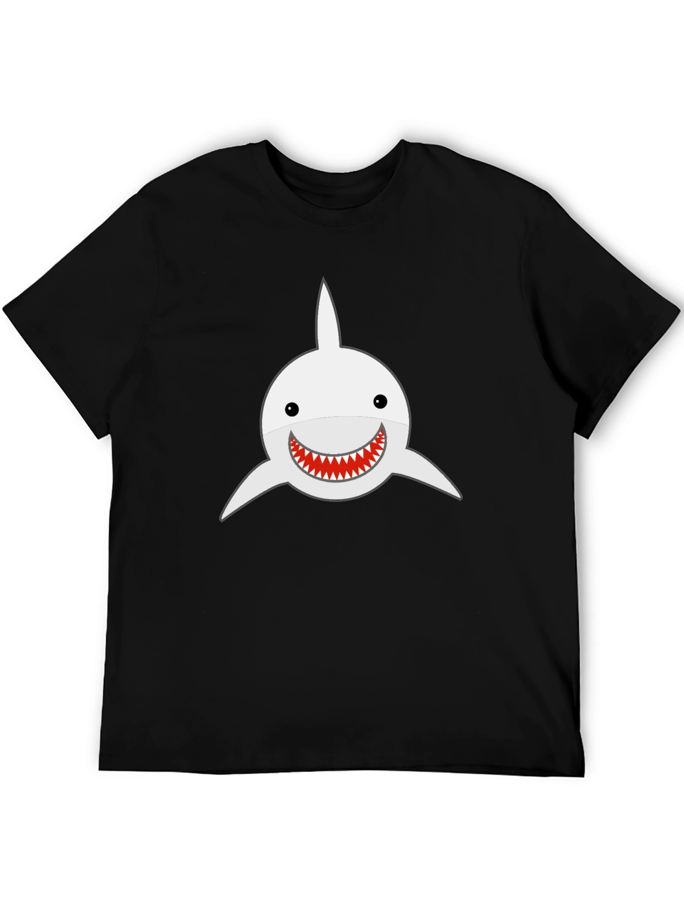 Shark Smile T-Shirt - Black Cotton Tee