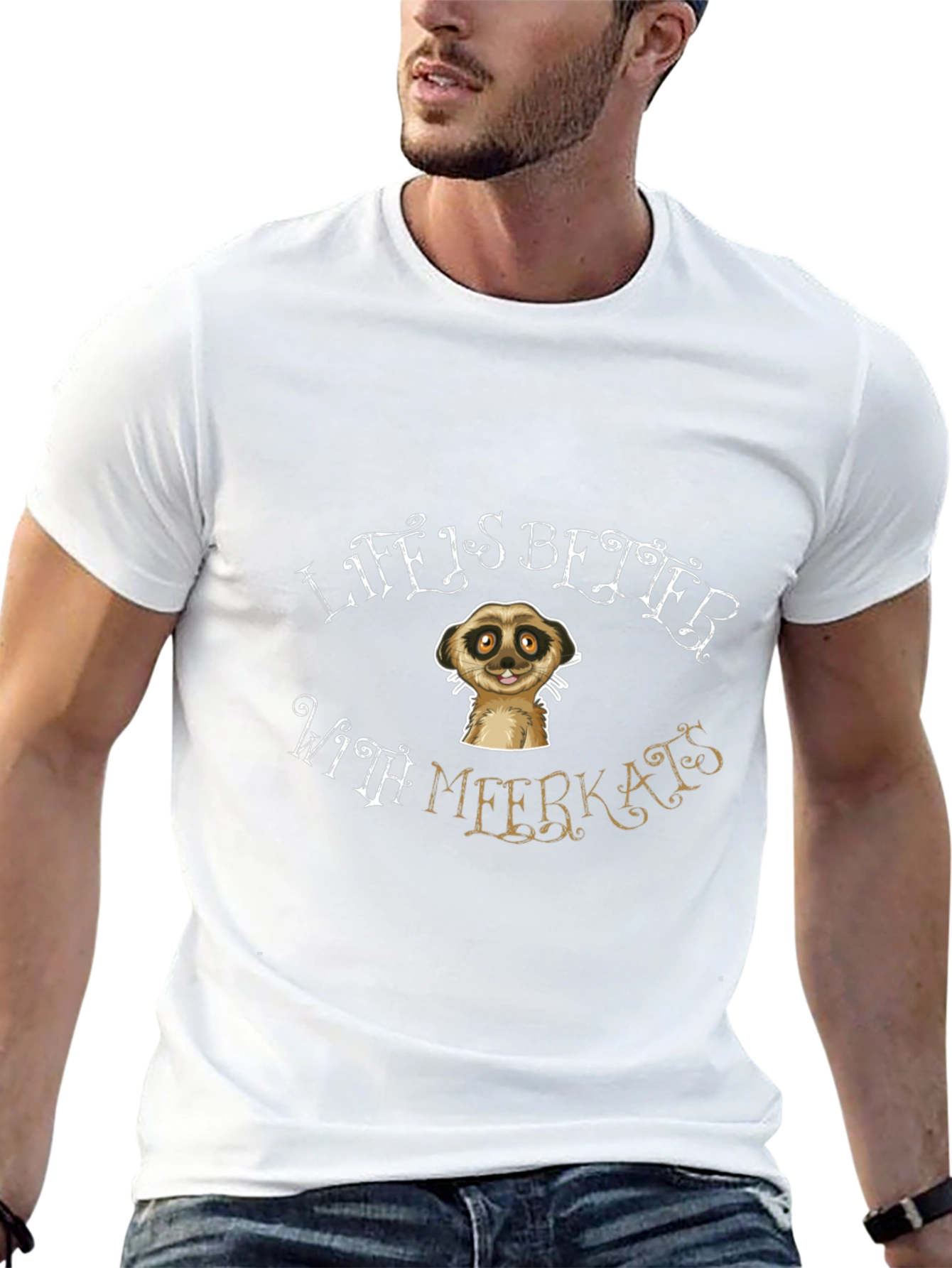 Life is Better With Meerkats Black T-Shirt