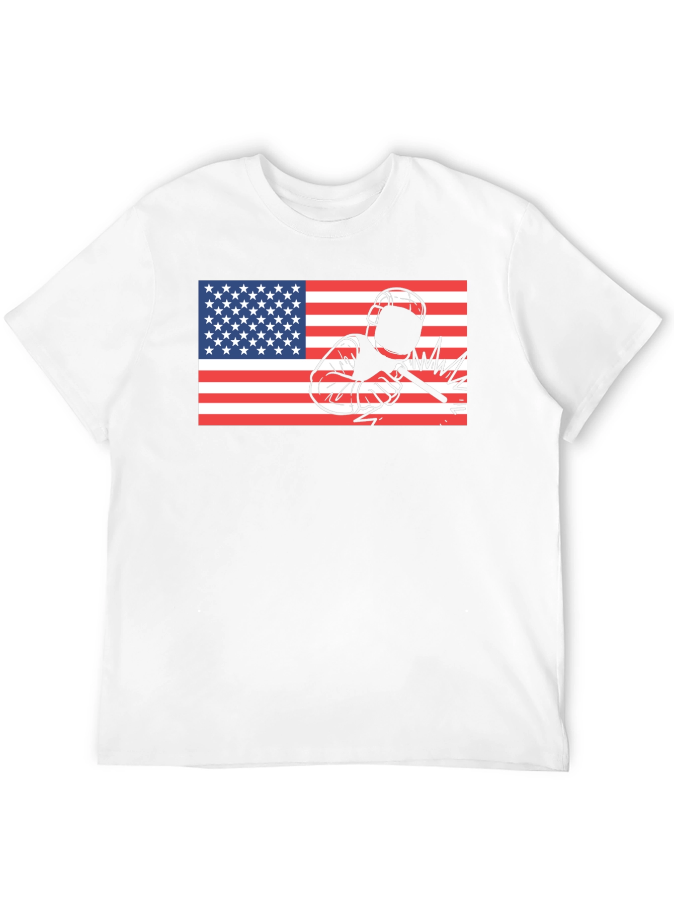 Welder American Flag Black T-Shirt