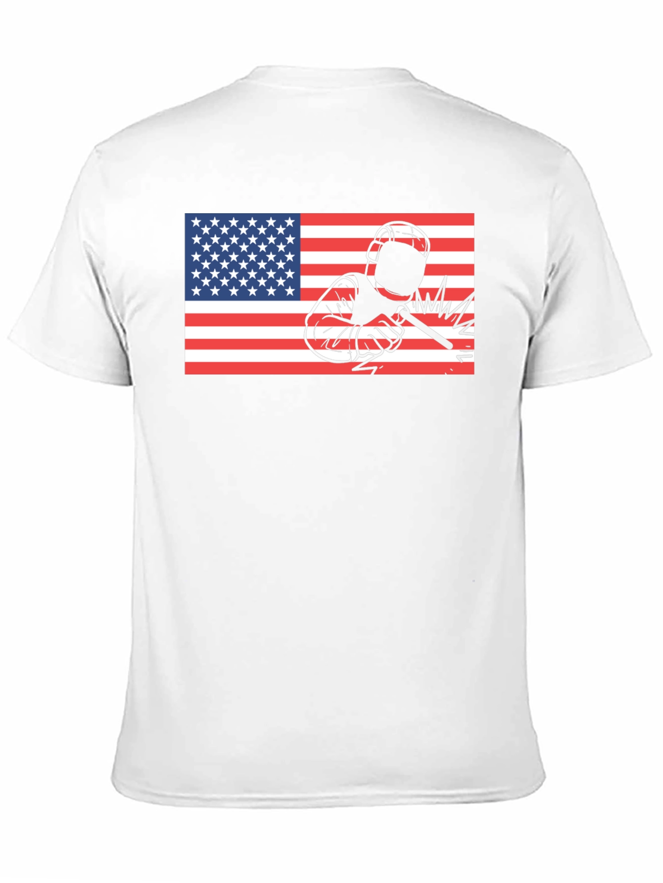 Welder American Flag Black T-Shirt