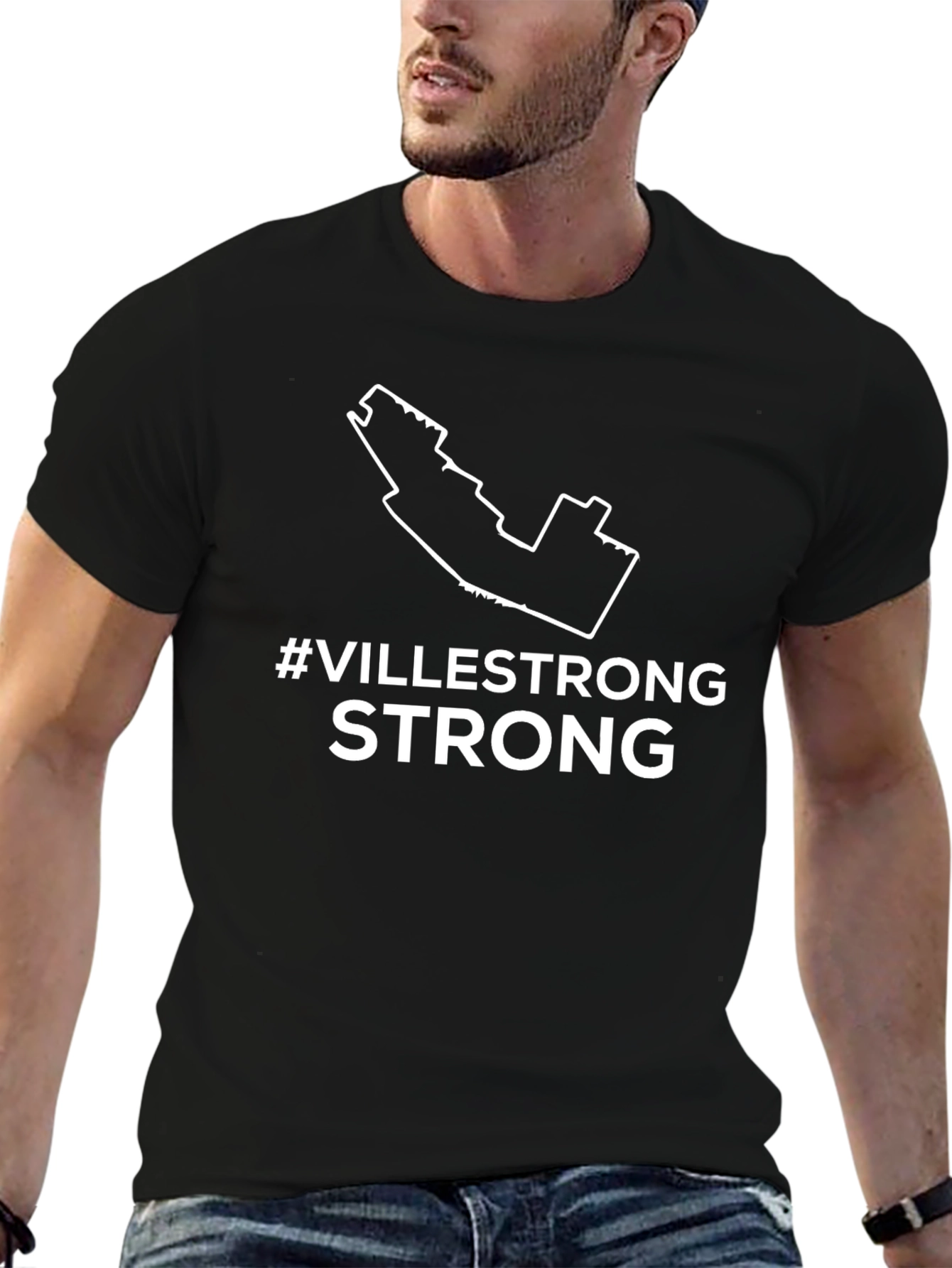 Ville Strong Black Graphic Tee