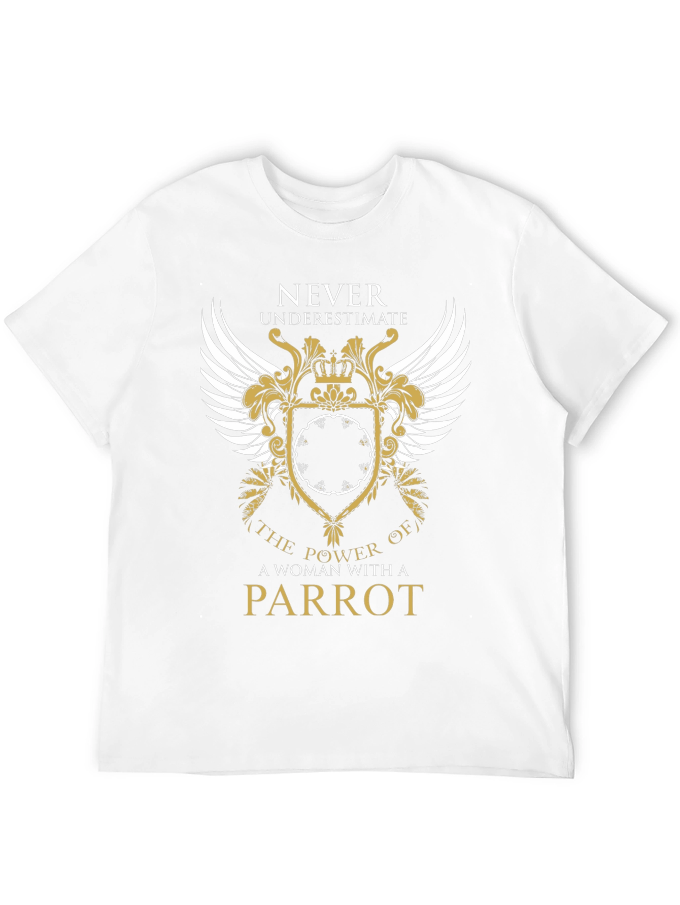 Woman Parrot Power T-Shirt - Never Underestimate Tee