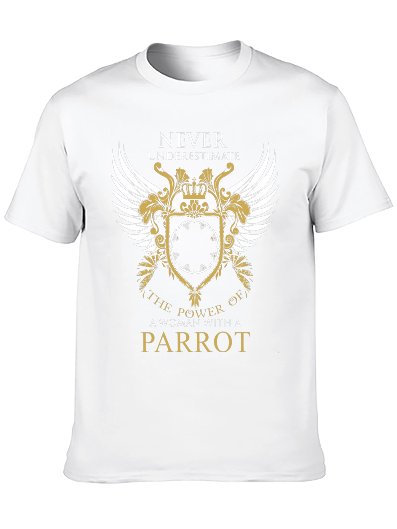 Woman Parrot Power T-Shirt - Never Underestimate Tee