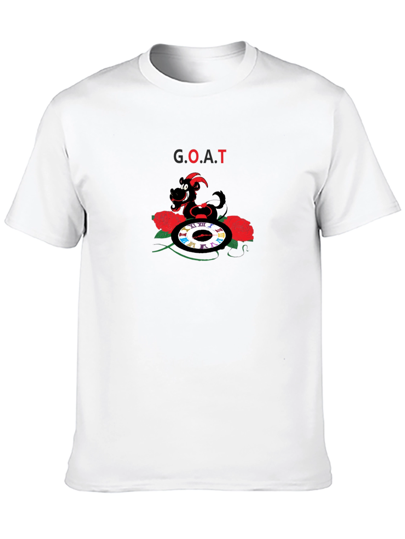 G.O.A.T Graphic Tee - Unique Cartoon Goat Design