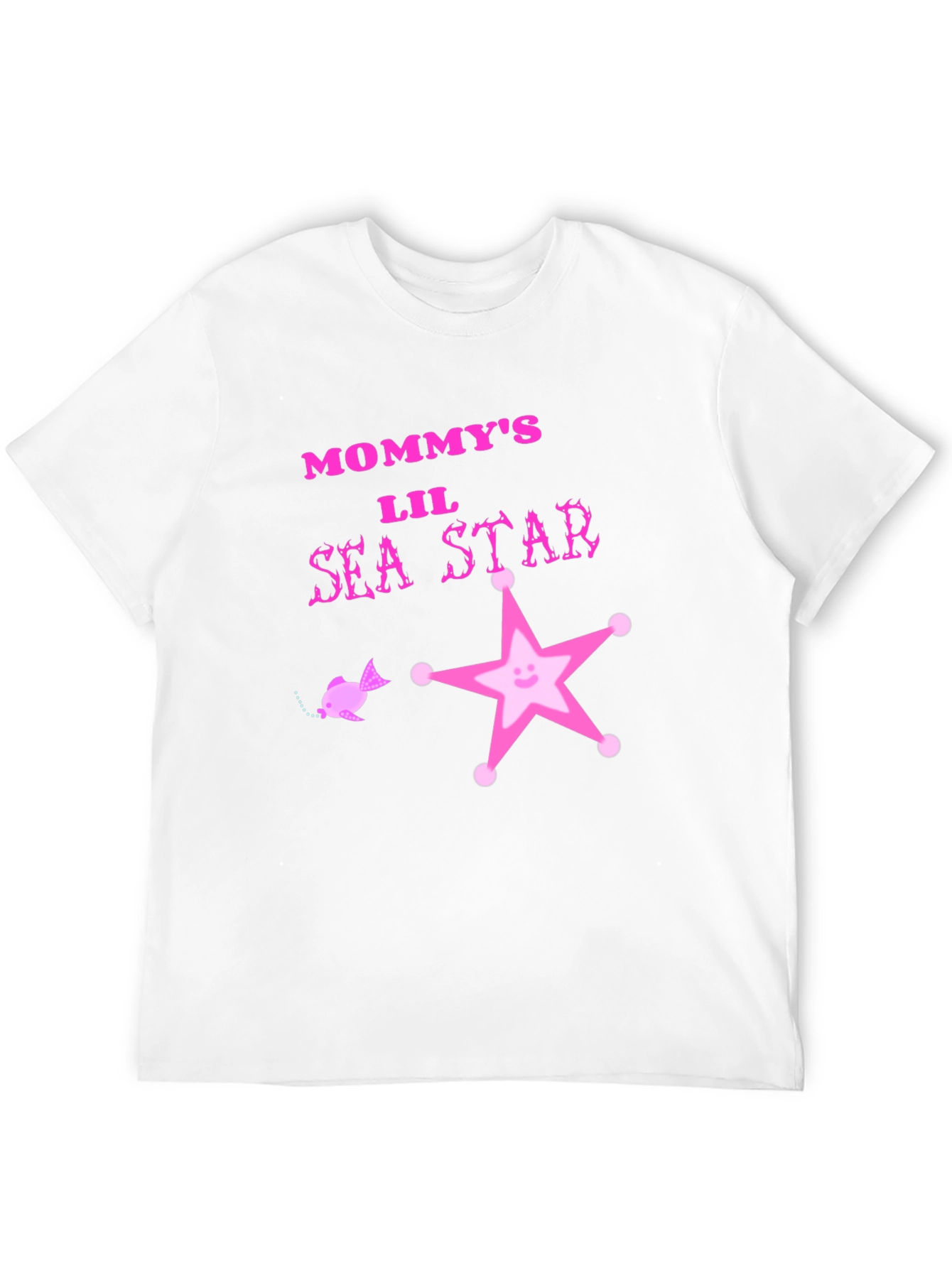 Mommys Lil Sea Star Black T-Shirt