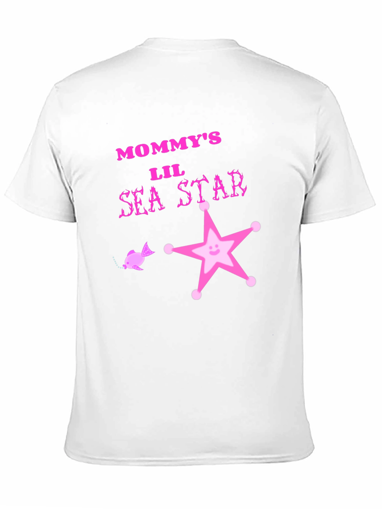 Mommys Lil Sea Star Black T-Shirt