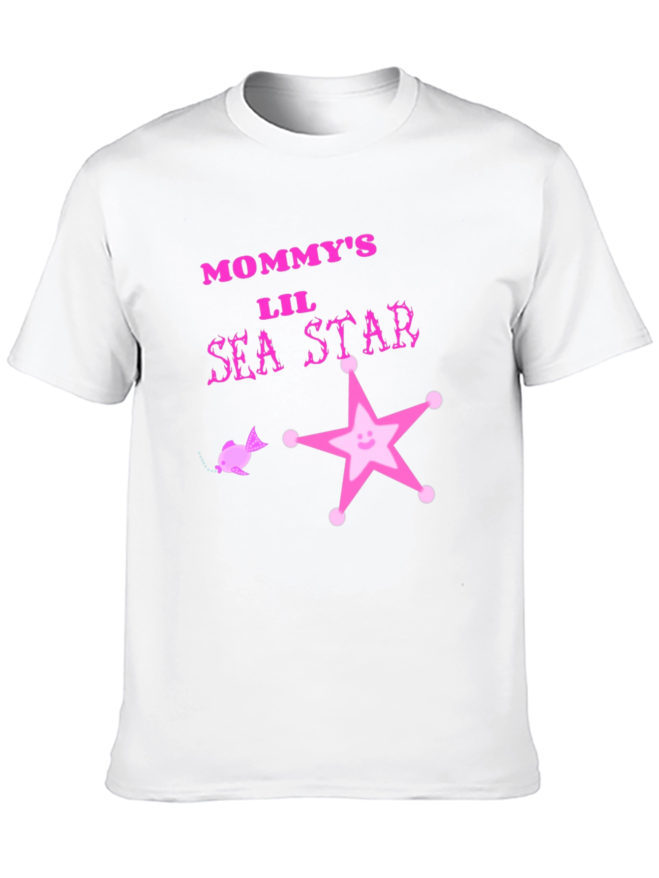 Mommys Lil Sea Star Black T-Shirt