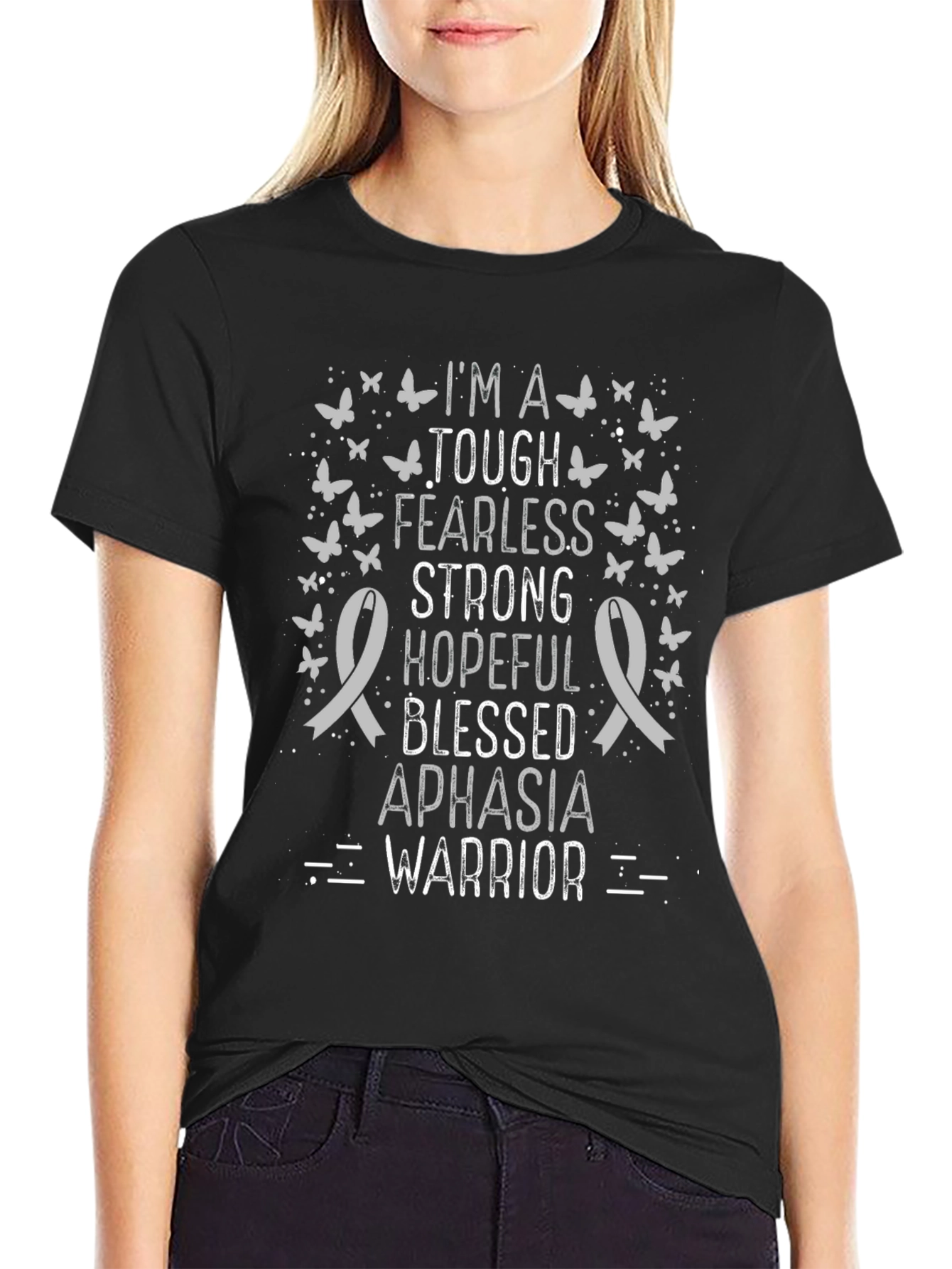 Aphasia Warrior T-Shirt - Tough Fearless Strong