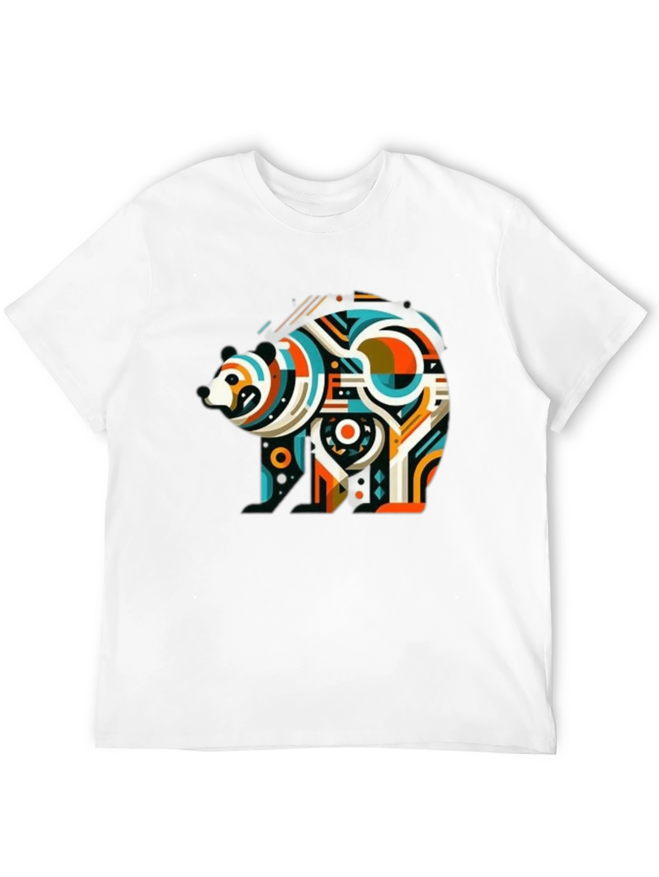 Abstract Bear Graphic Tee - Mens Black T-Shirt