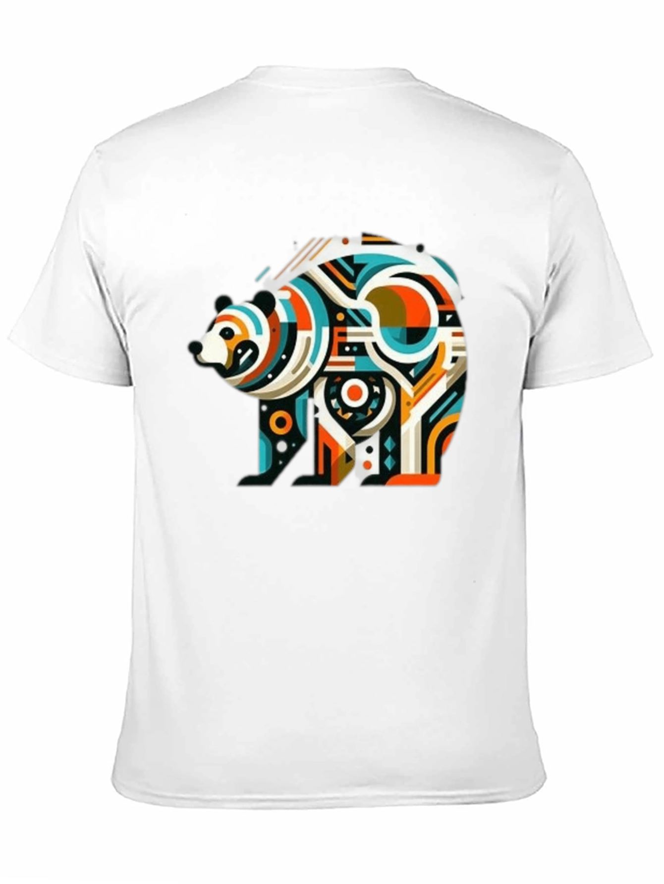Abstract Bear Graphic Tee - Mens Black T-Shirt