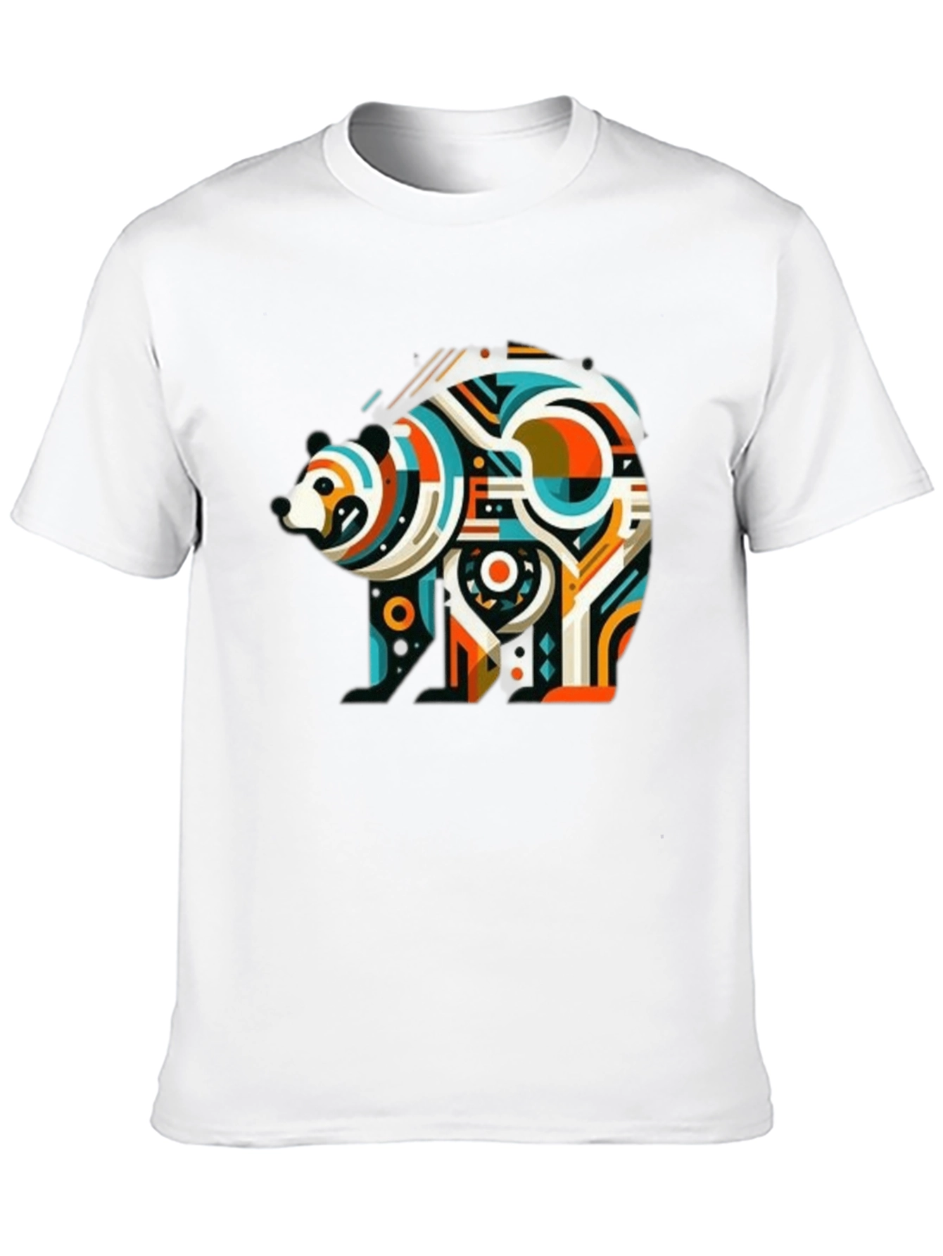 Abstract Bear Graphic Tee - Mens Black T-Shirt