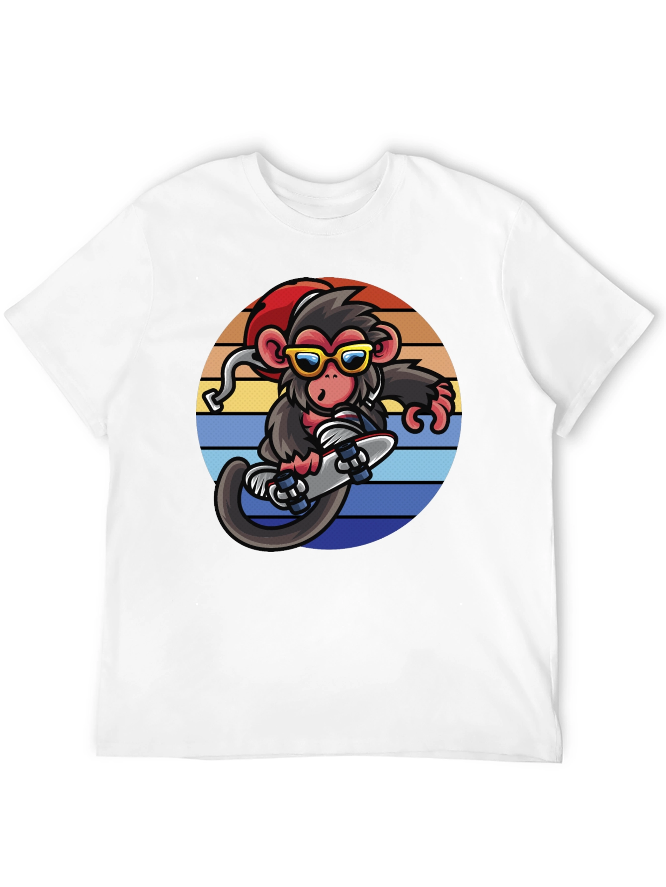 Monkey Skateboarder Graphic Tee