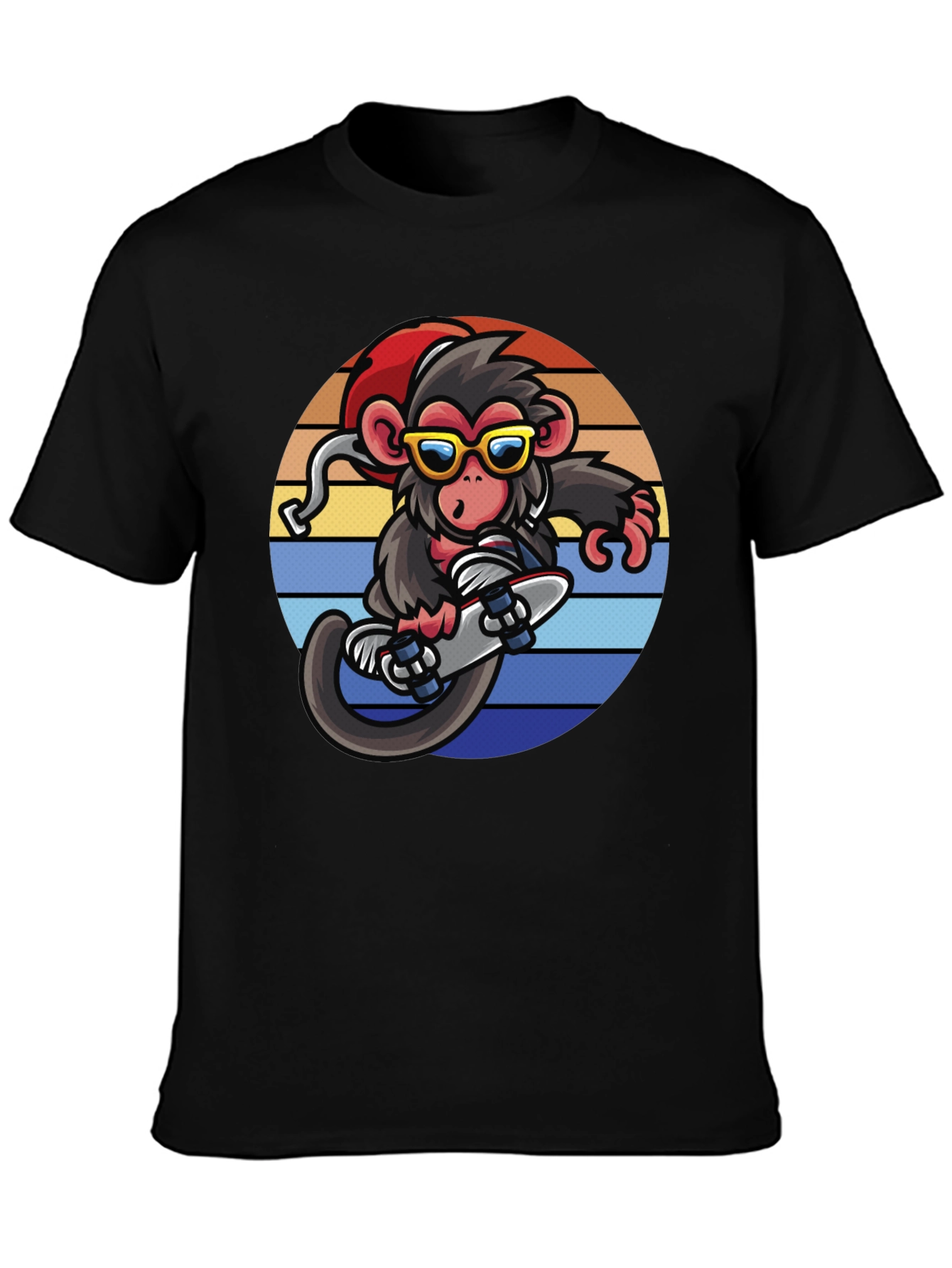 Monkey Skateboarder Graphic Tee
