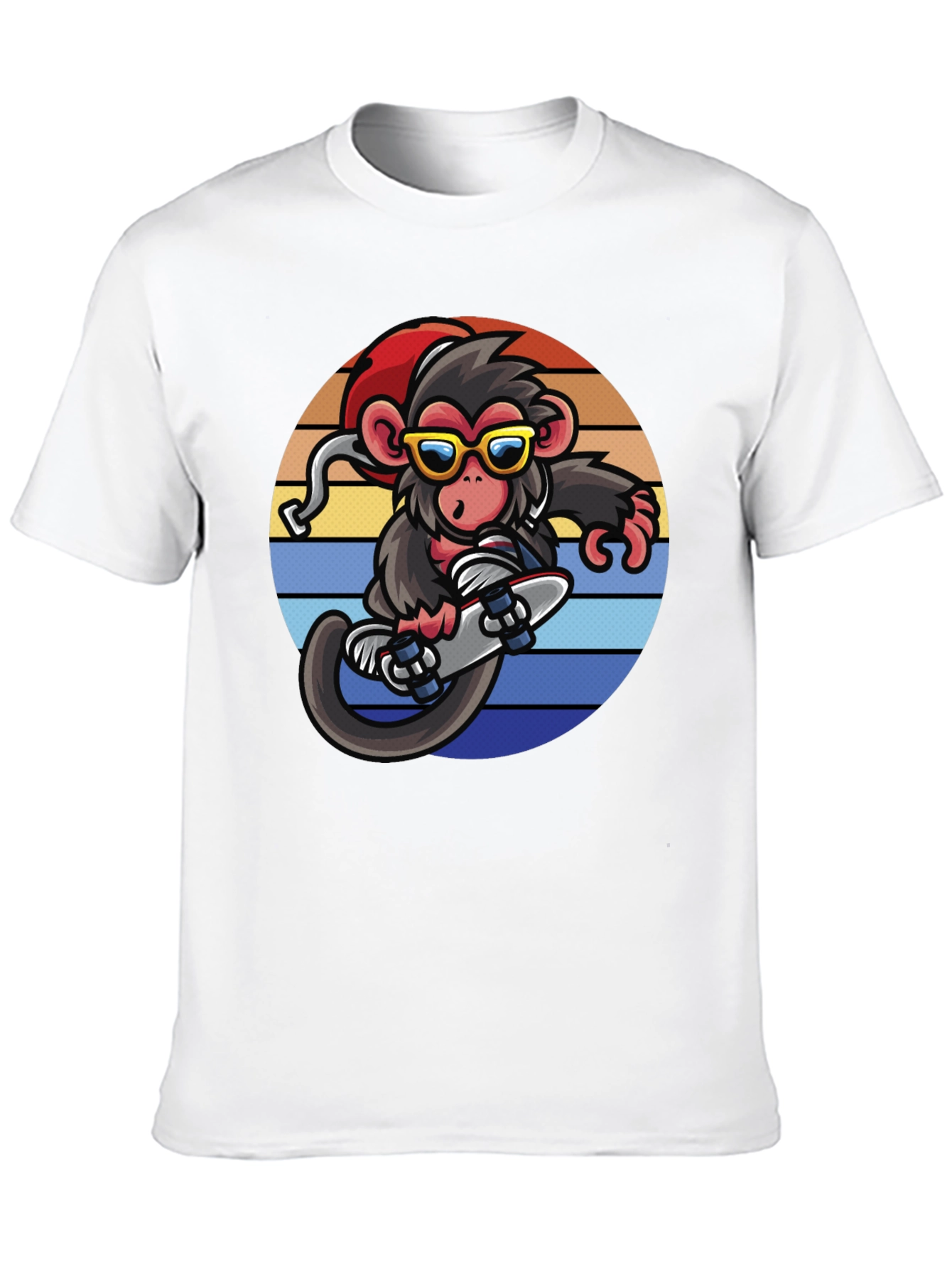 Monkey Skateboarder Graphic Tee