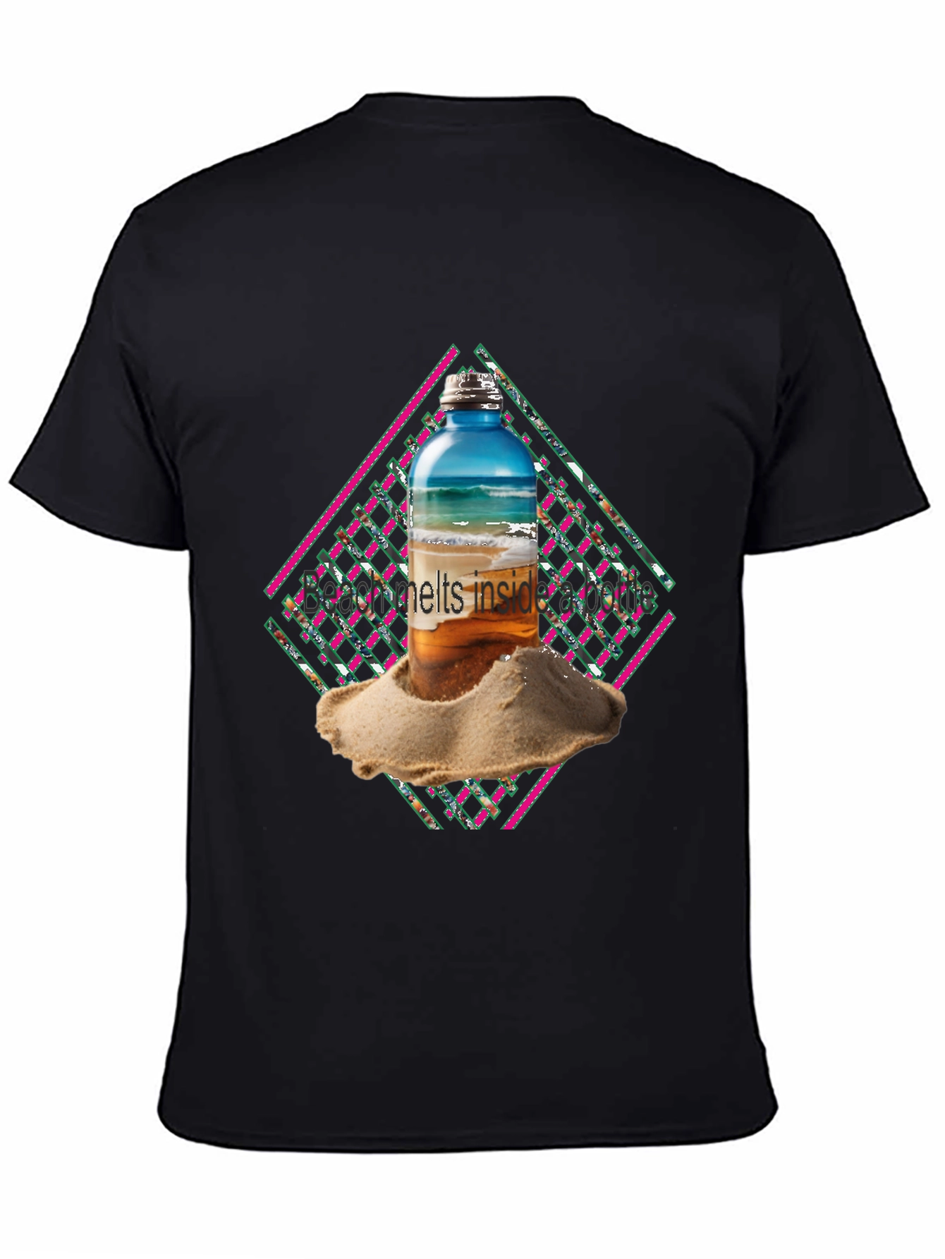 Beach Bottle Graphic Tee - Cool Summer Vibes