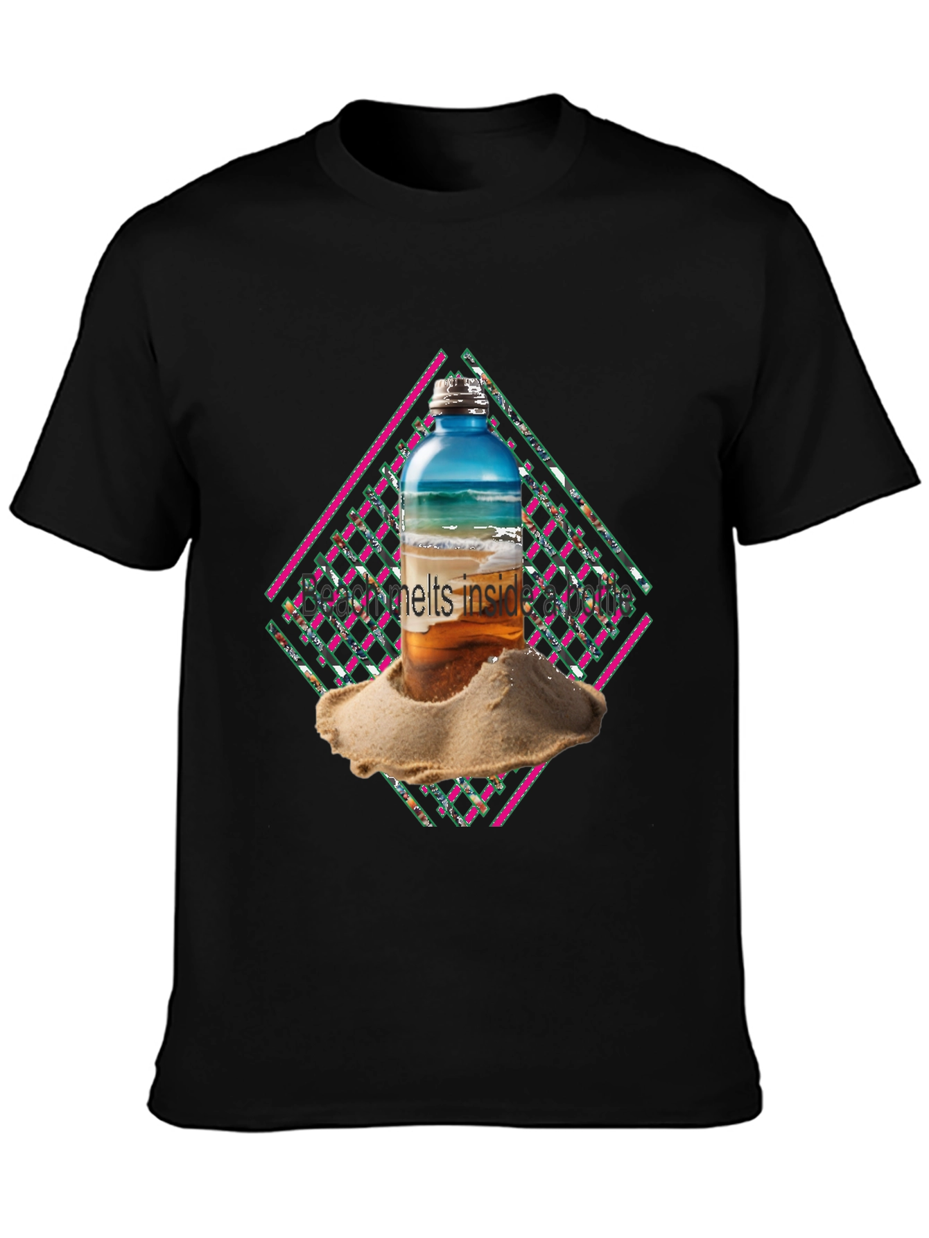 Beach Bottle Graphic Tee - Cool Summer Vibes