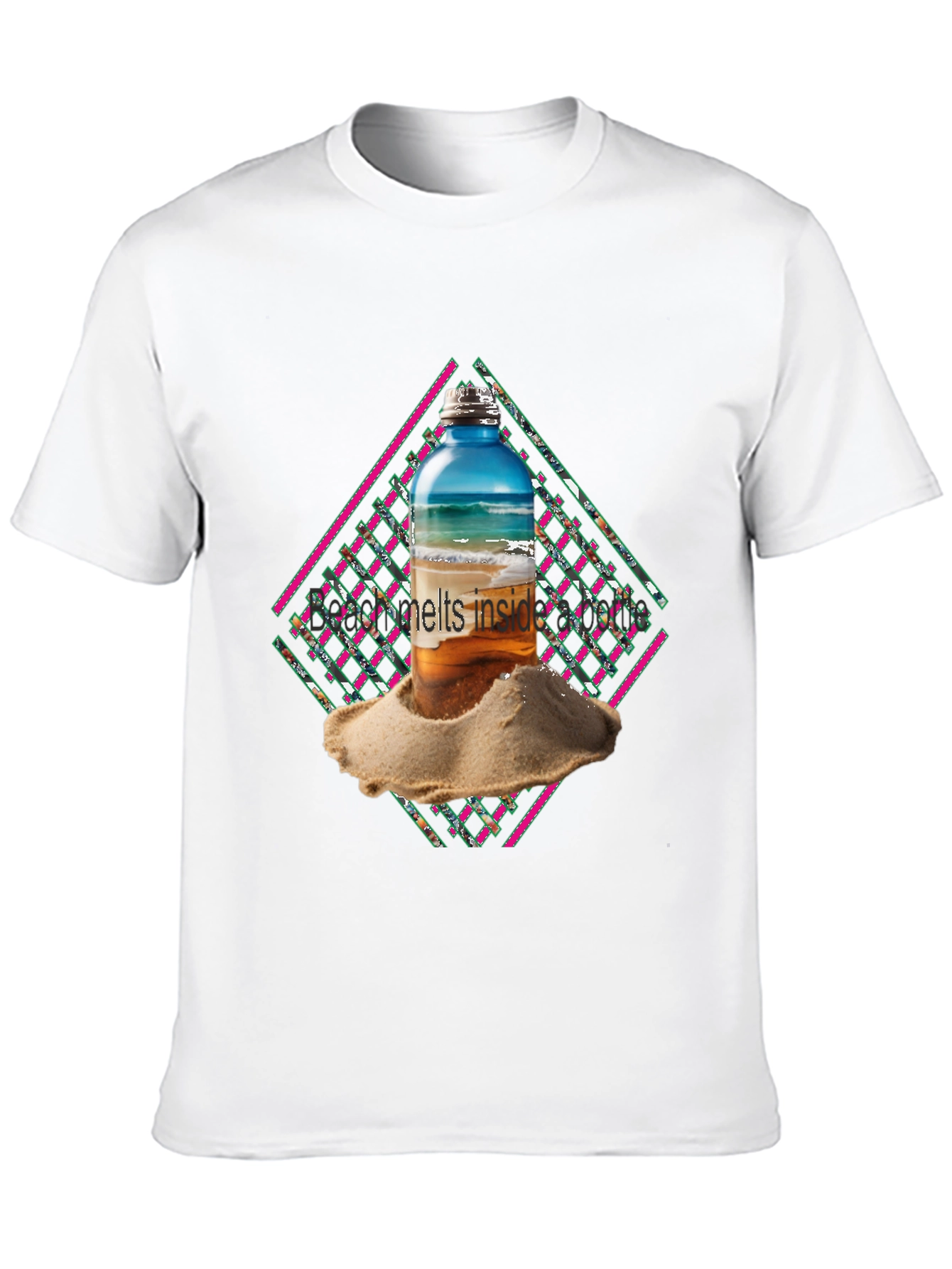 Beach Bottle Graphic Tee - Cool Summer Vibes