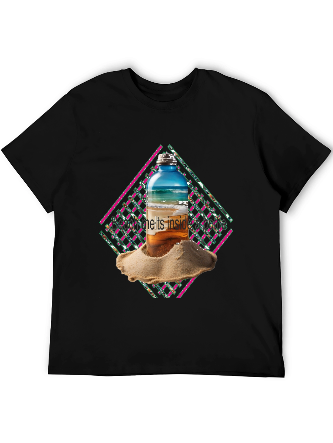 Beach Bottle Graphic Tee - Cool Summer Vibes