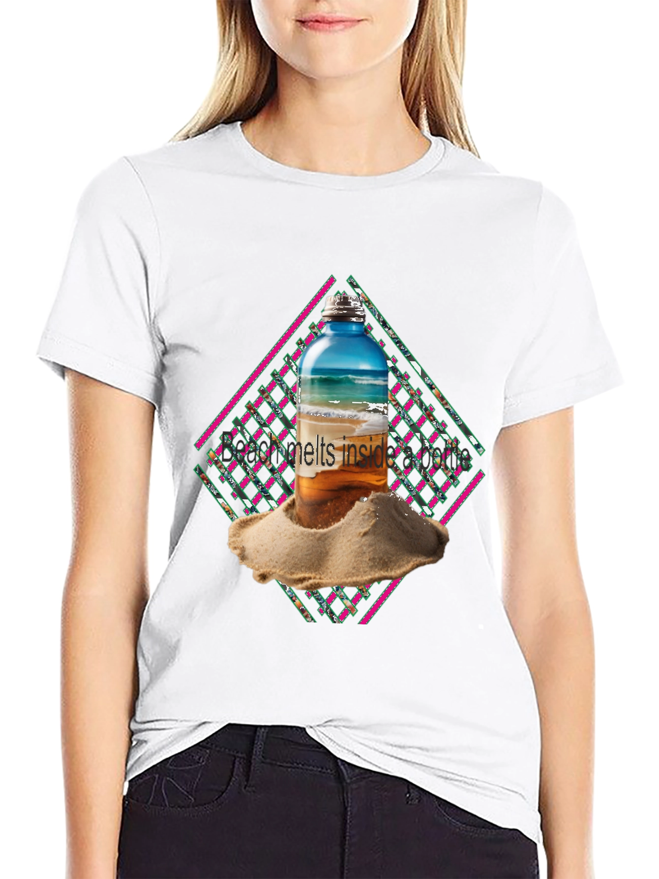 Beach Bottle Graphic Tee - Cool Summer Vibes