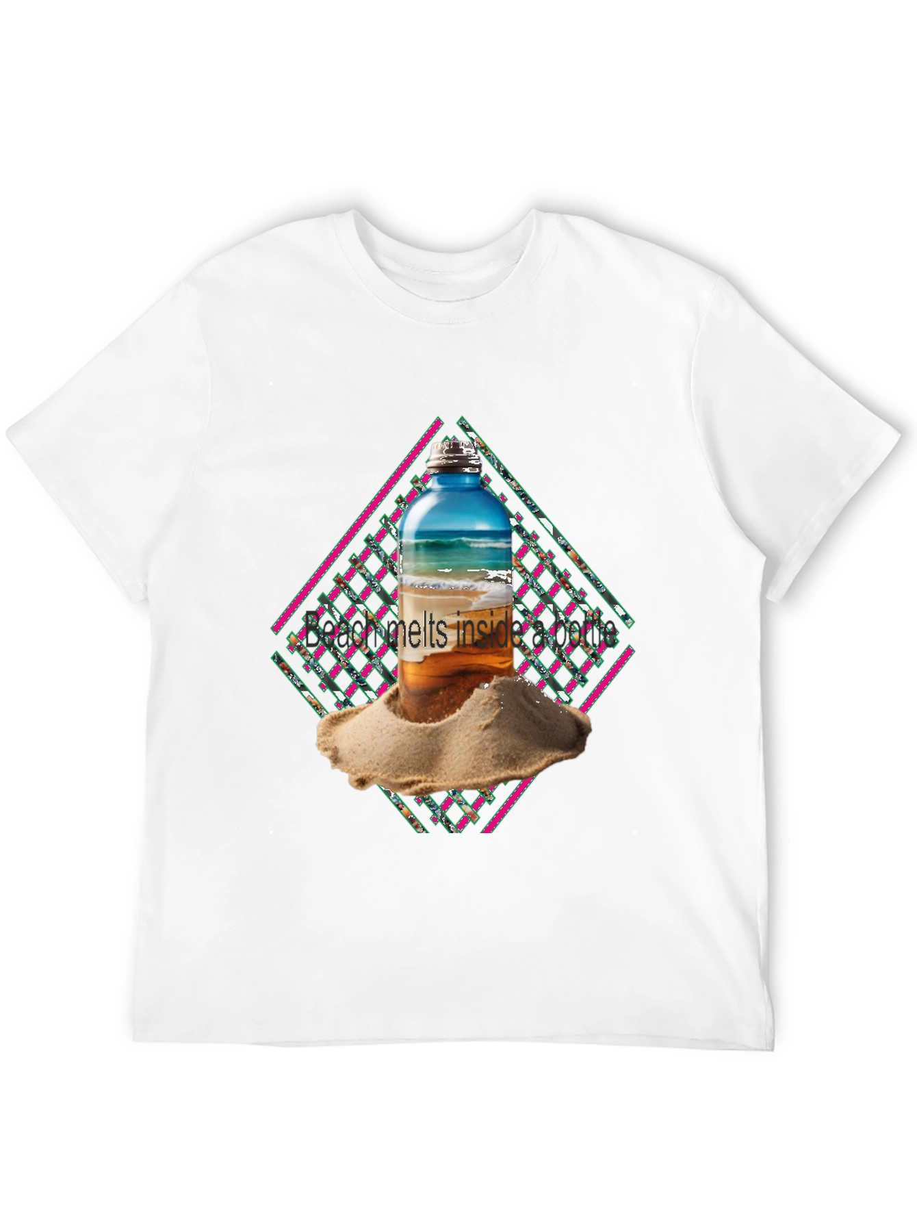 Beach Bottle Graphic Tee - Cool Summer Vibes