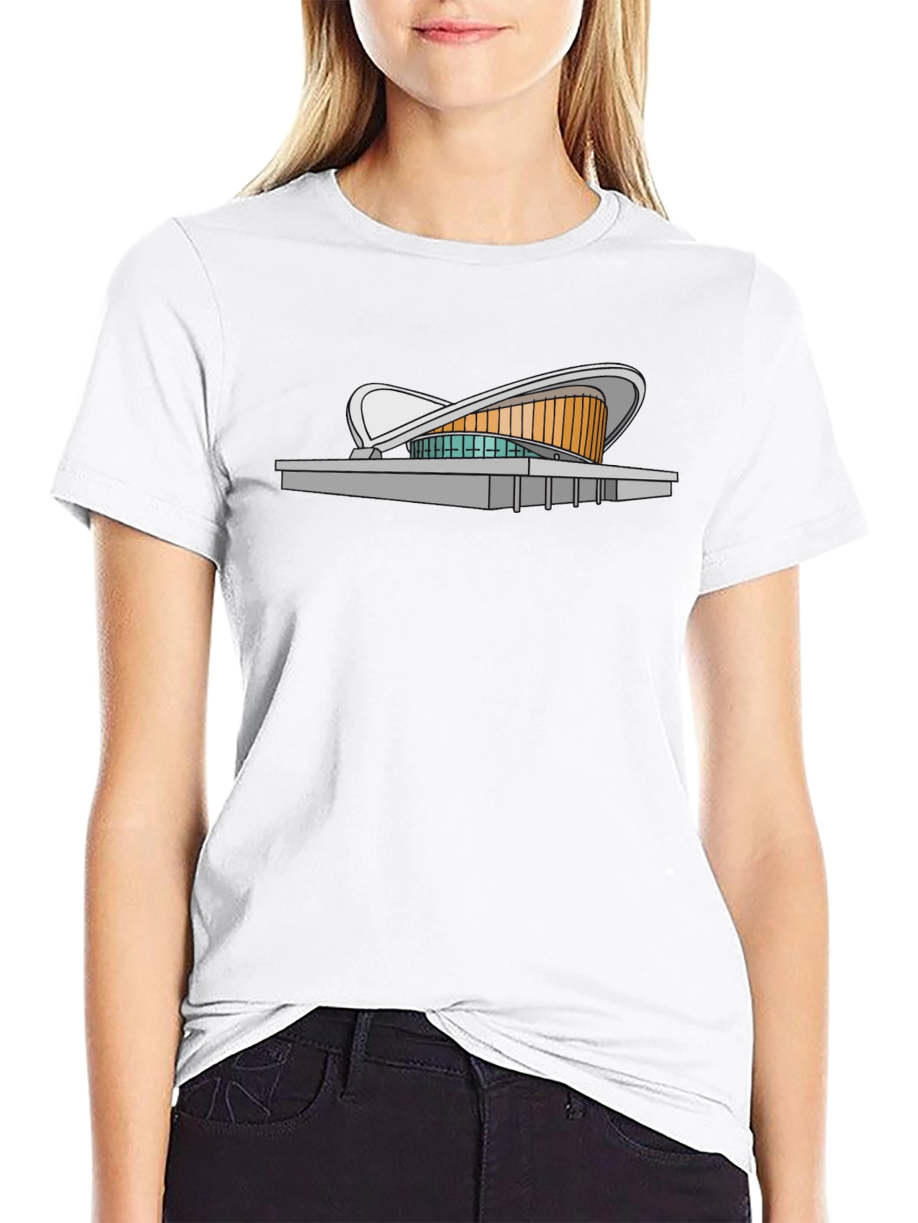 Modern Architecture Tee - Black Cotton Blend