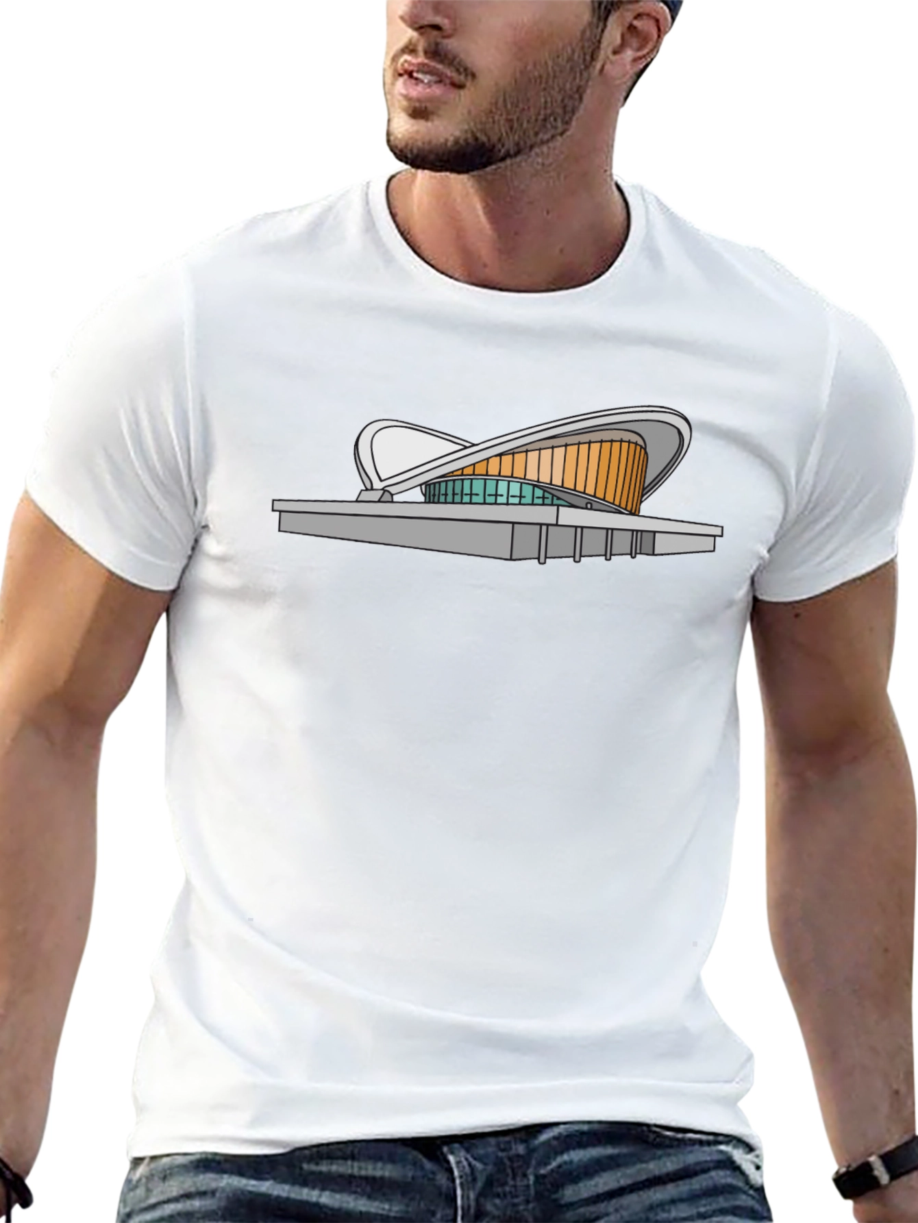 Modern Architecture Tee - Black Cotton Blend