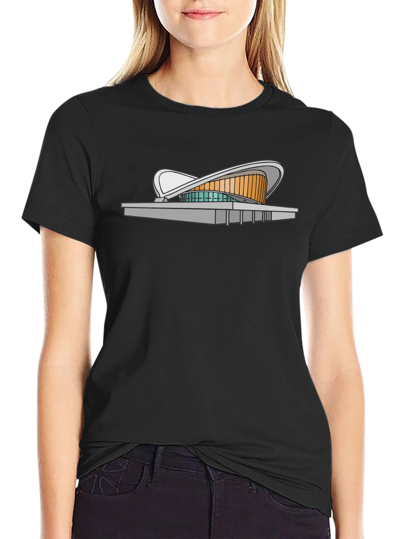 Modern Architecture Tee - Black Cotton Blend