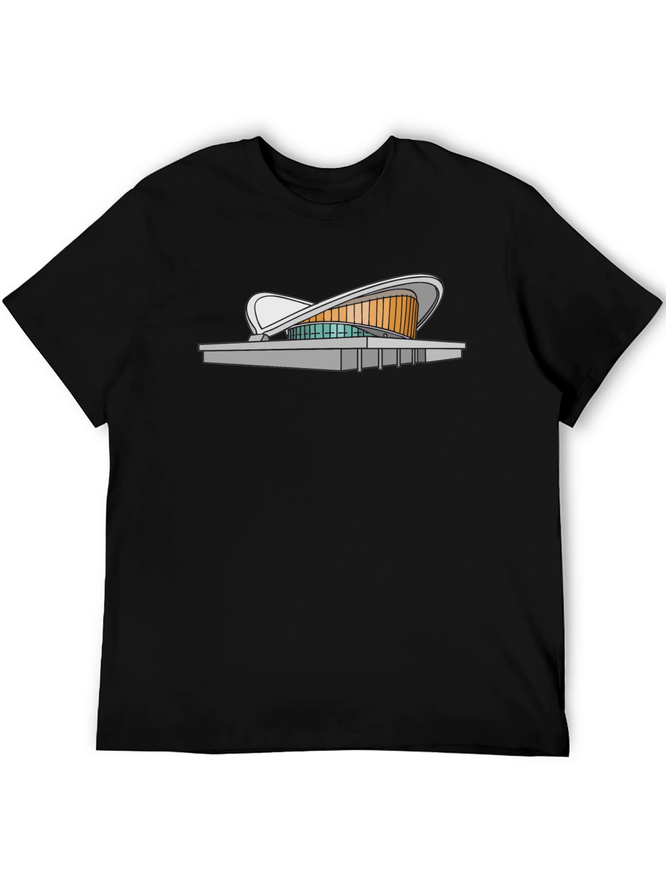 Modern Architecture Tee - Black Cotton Blend