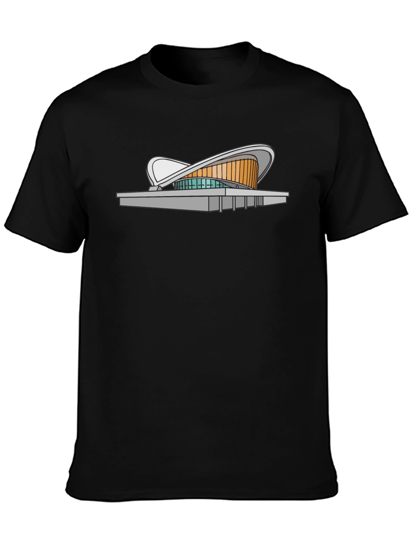 Modern Architecture Tee - Black Cotton Blend