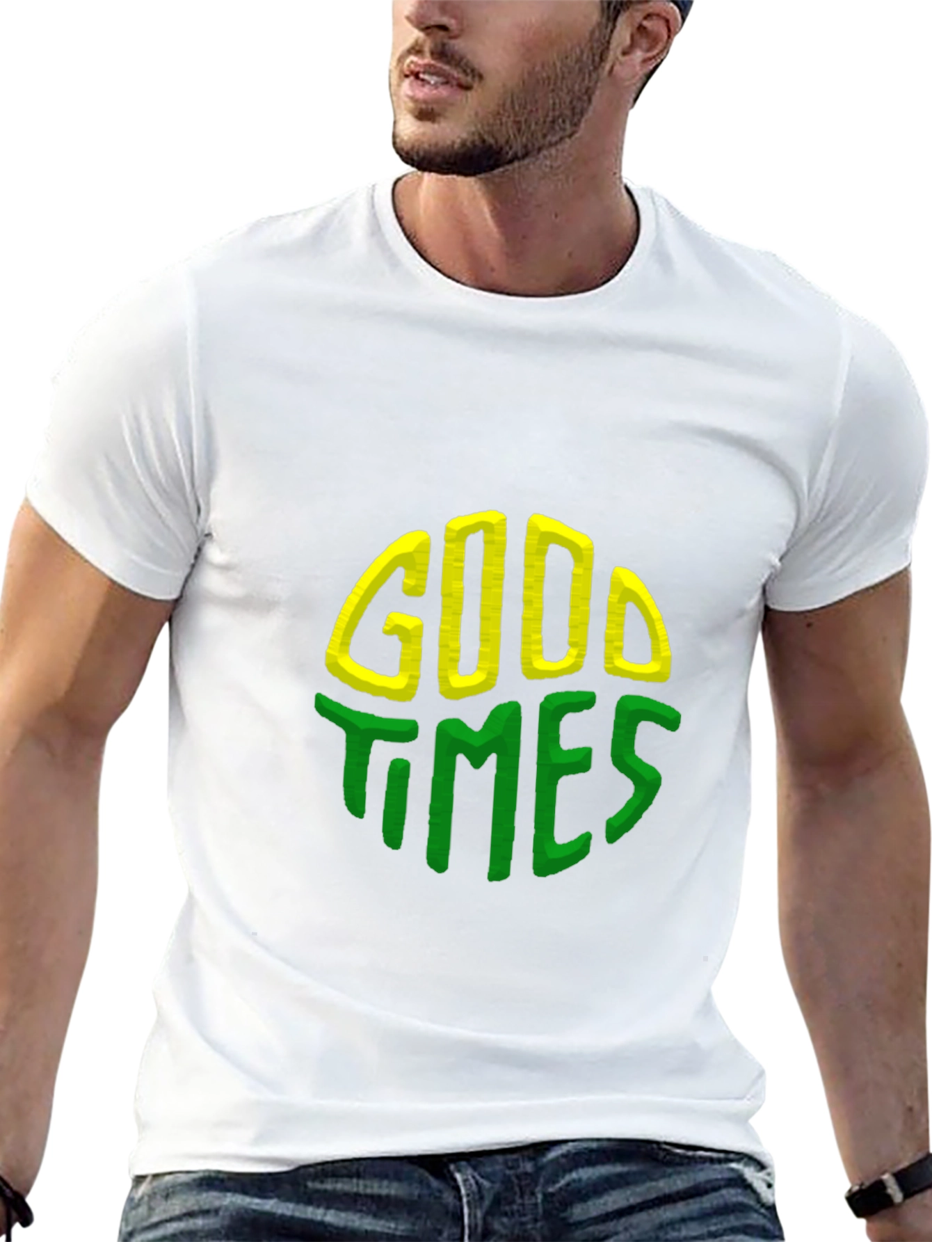 Good Times Graphic Tee - Black Crew Neck Shirt