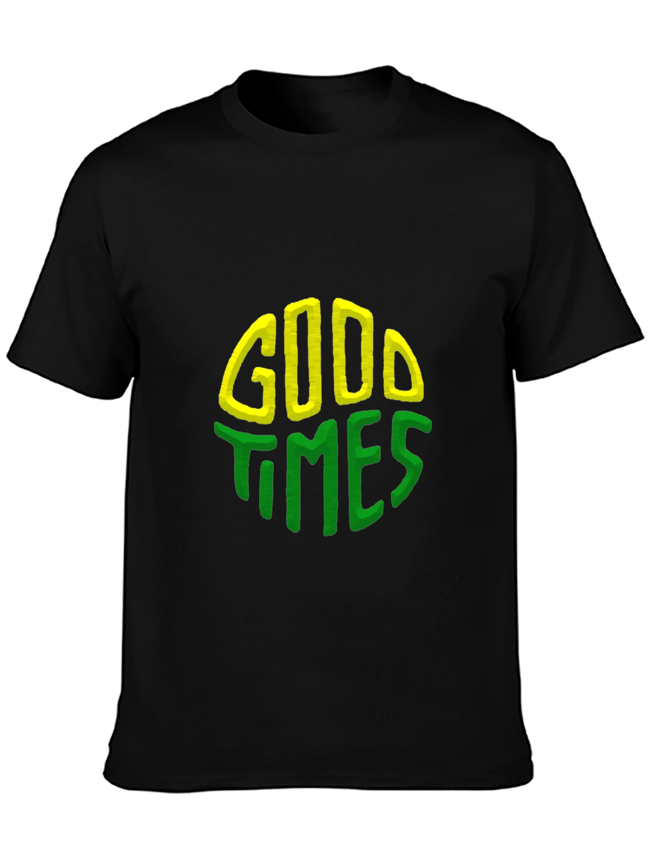 Good Times Graphic Tee - Black Crew Neck Shirt