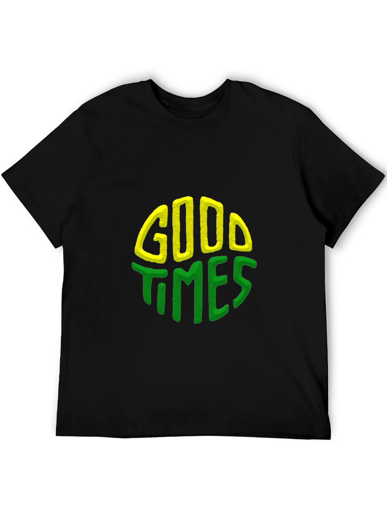 Good Times Graphic Tee - Black Crew Neck Shirt