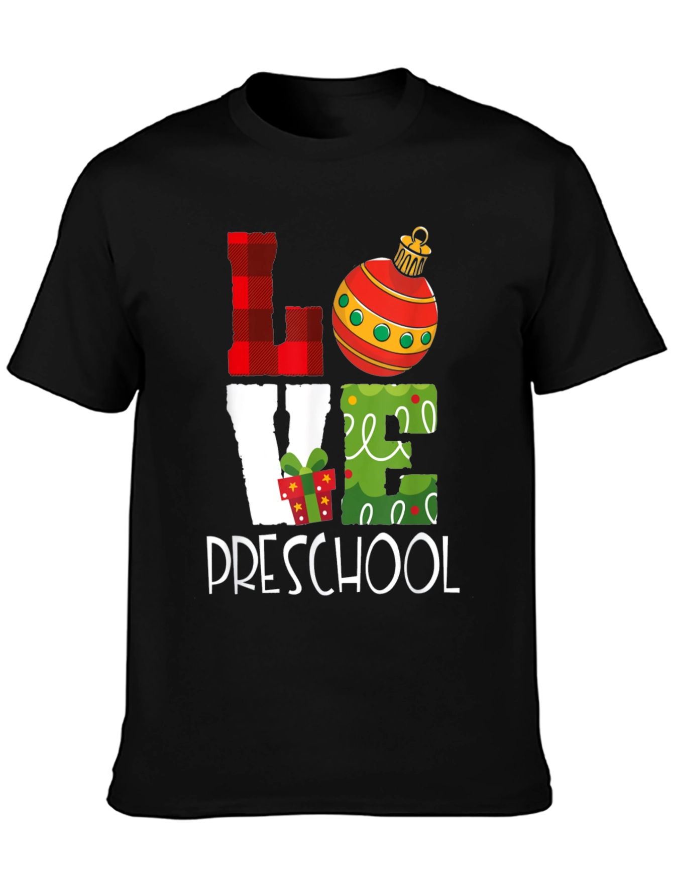 Love Preschool Christmas Graphic Tee