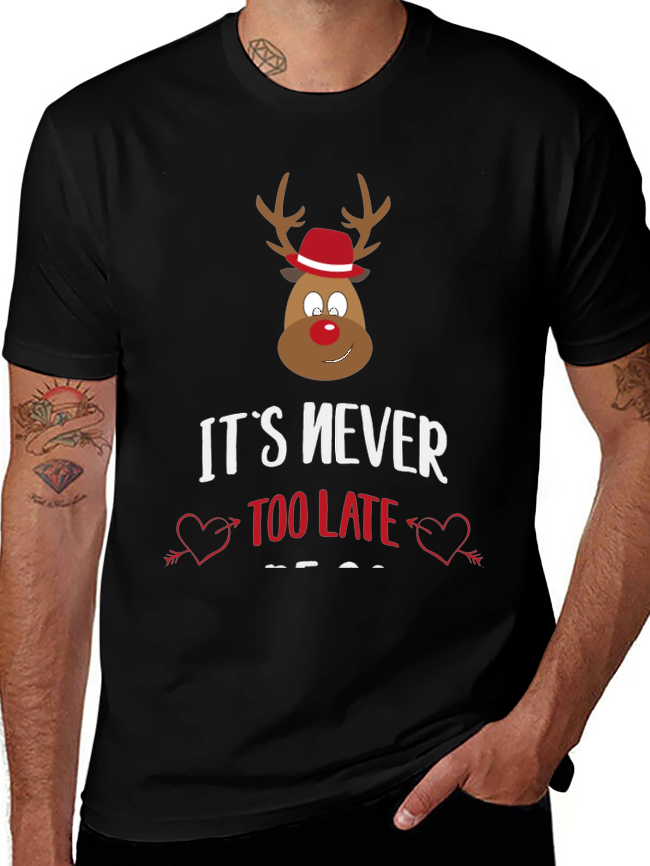 Funny Christmas Reindeer Graphic Tee