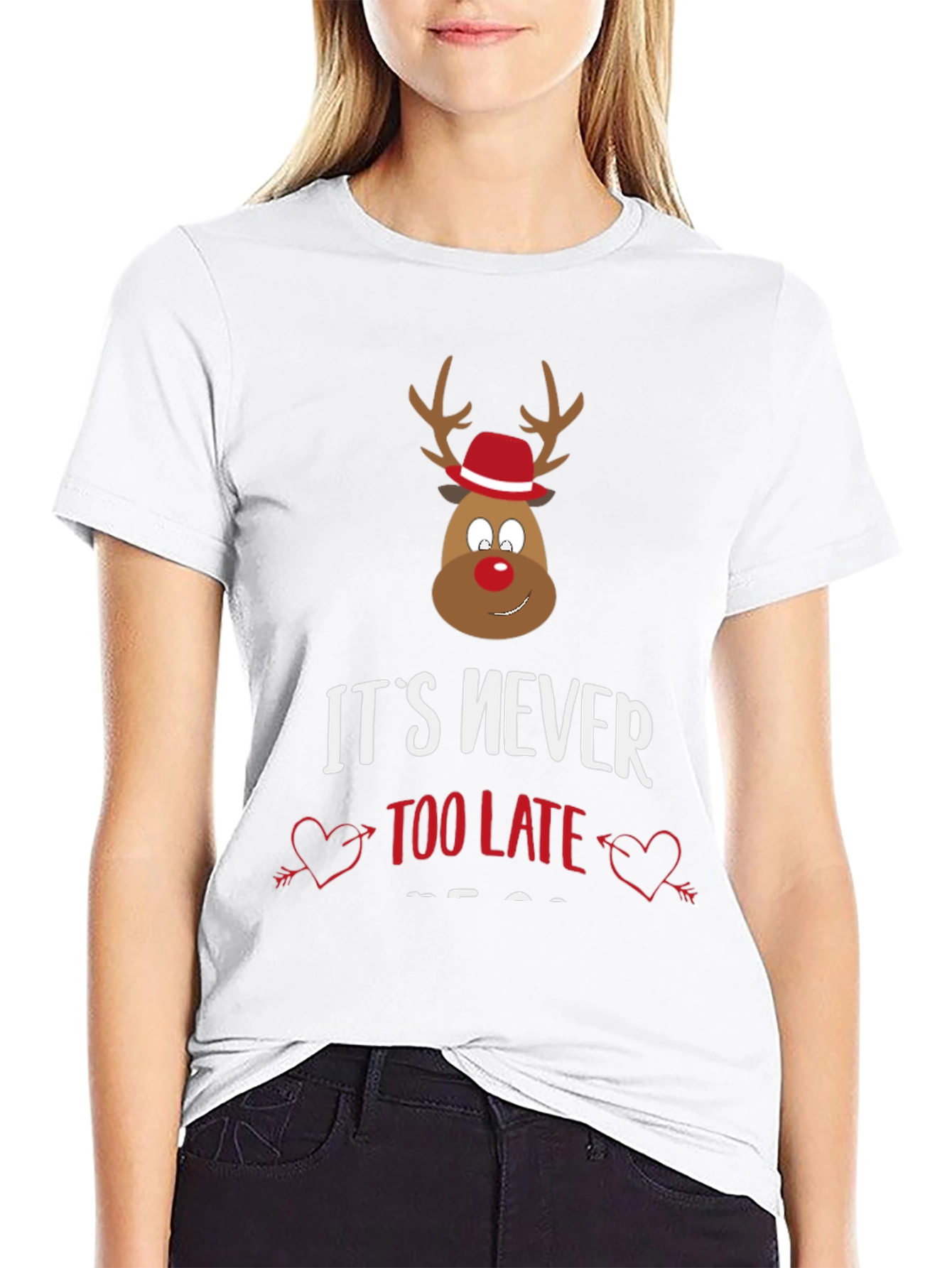 Funny Christmas Reindeer Graphic Tee