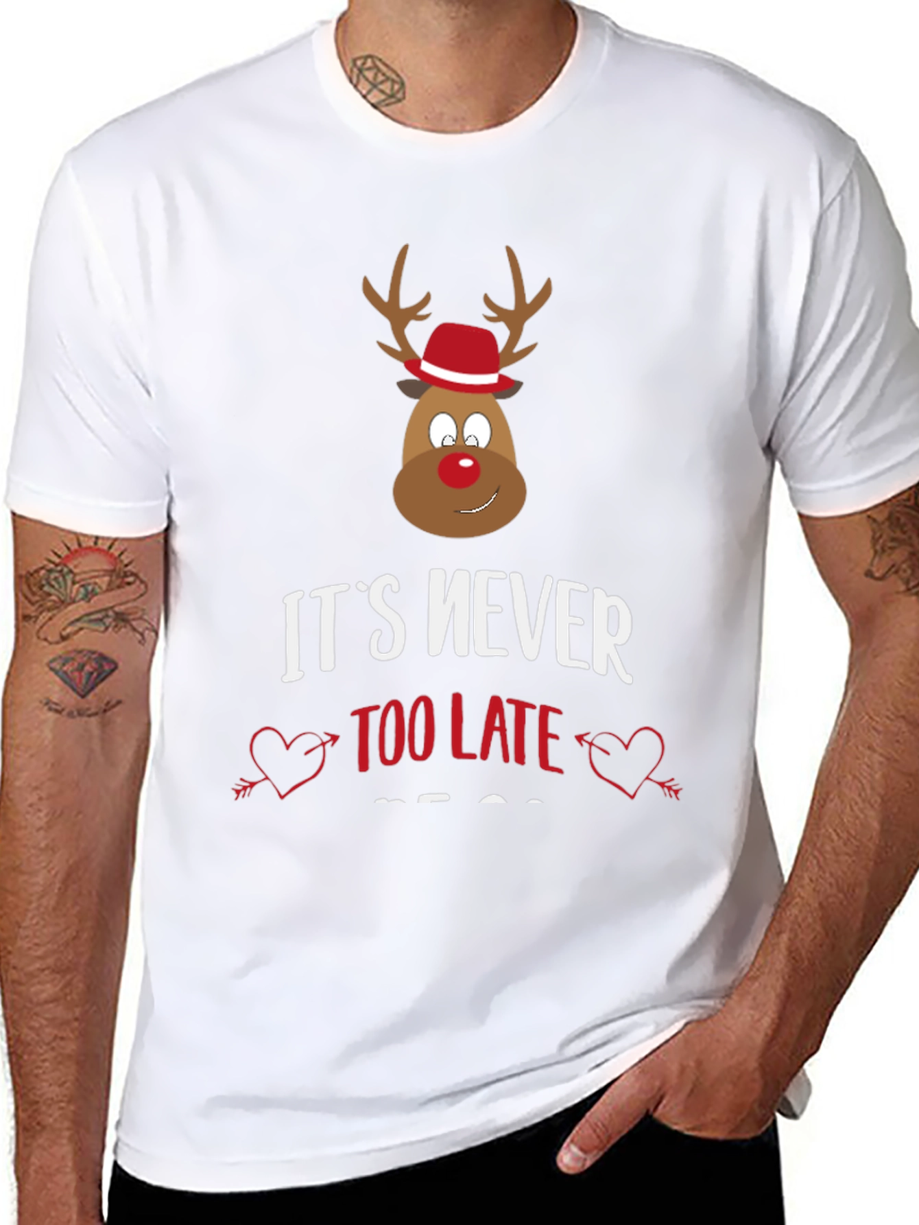 Funny Christmas Reindeer Graphic Tee