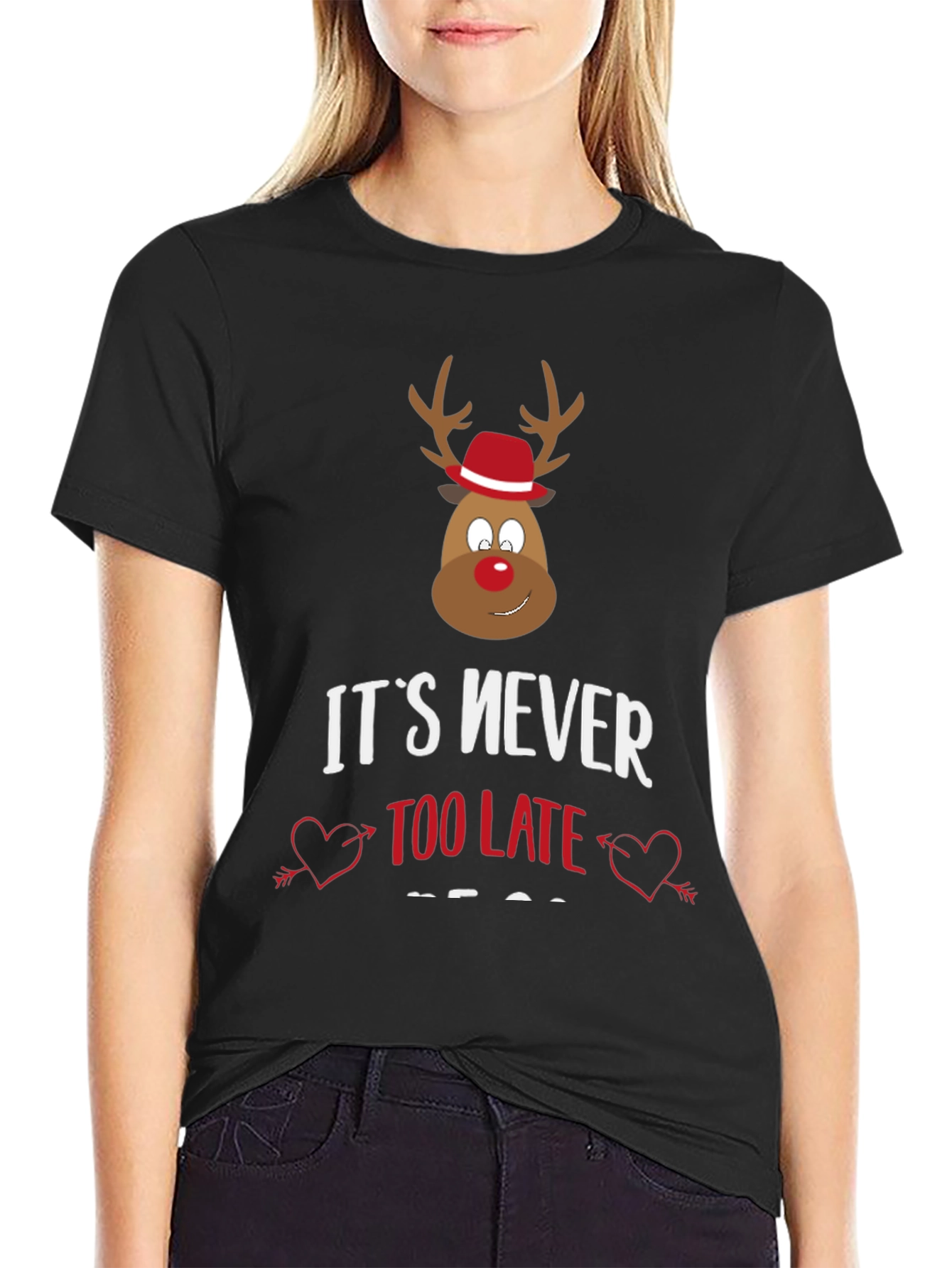 Funny Christmas Reindeer Graphic Tee