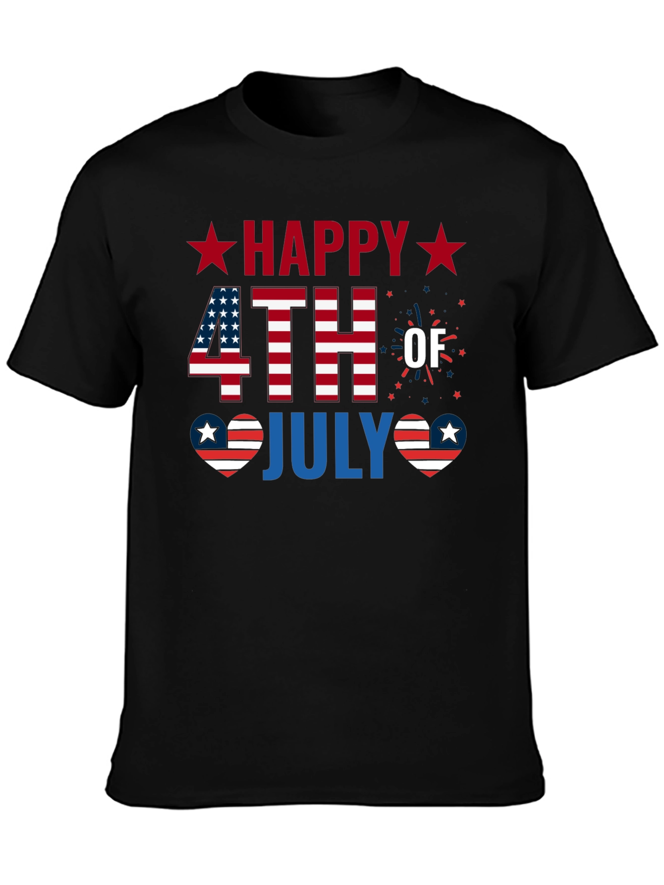 Happy 4th of July Patriotic Graphic T-Shirt