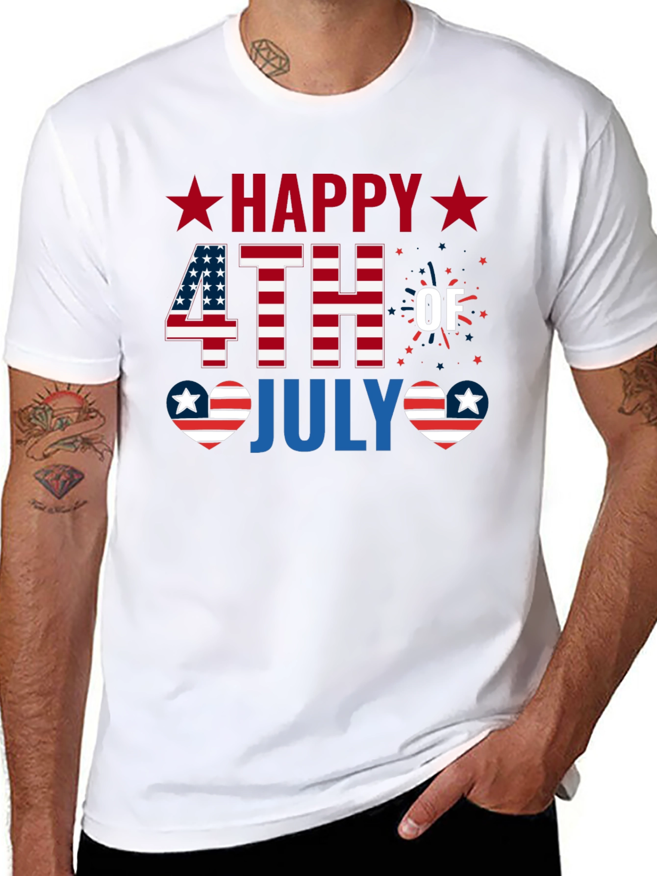 Happy 4th of July Patriotic Graphic T-Shirt