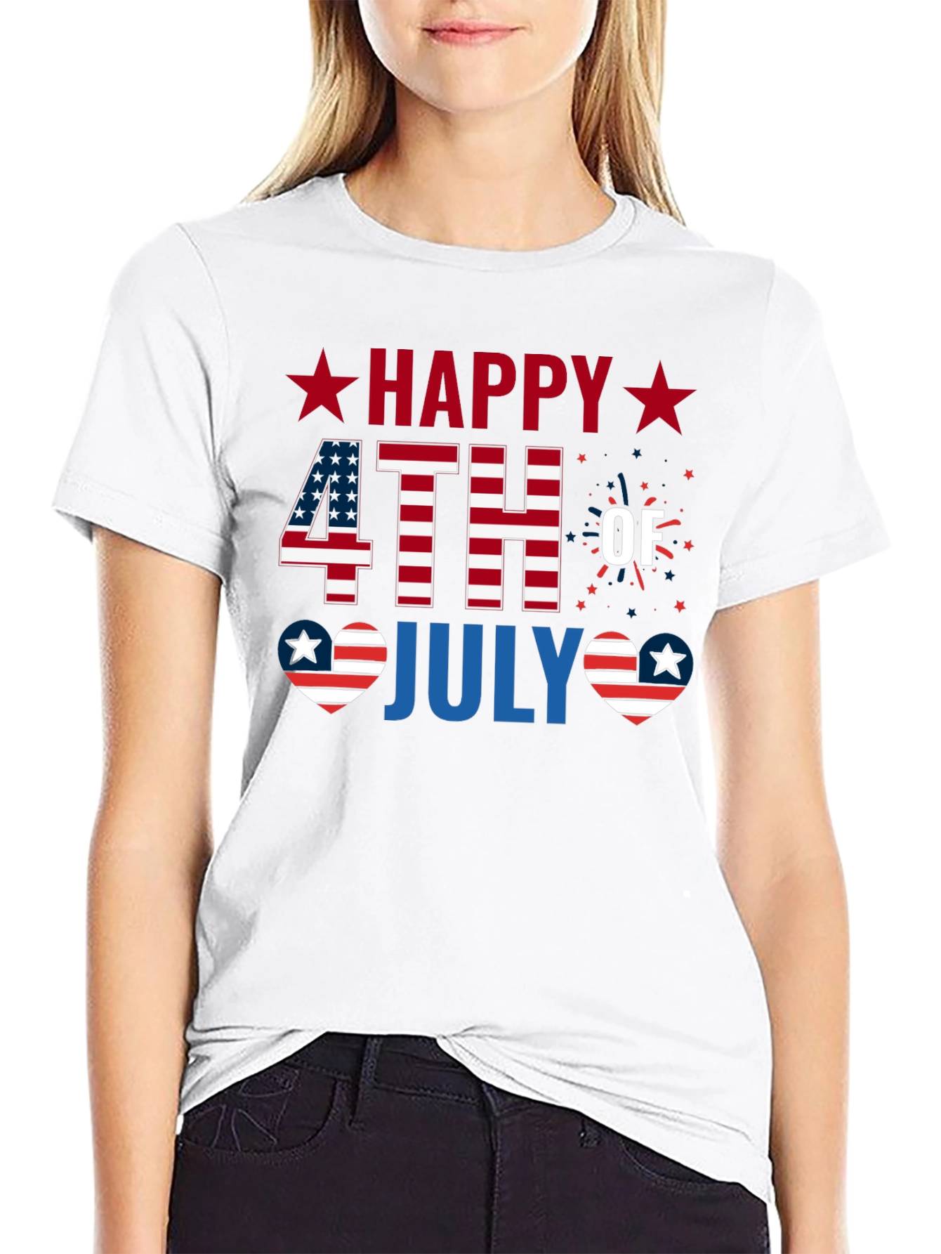 Happy 4th of July Patriotic Graphic T-Shirt