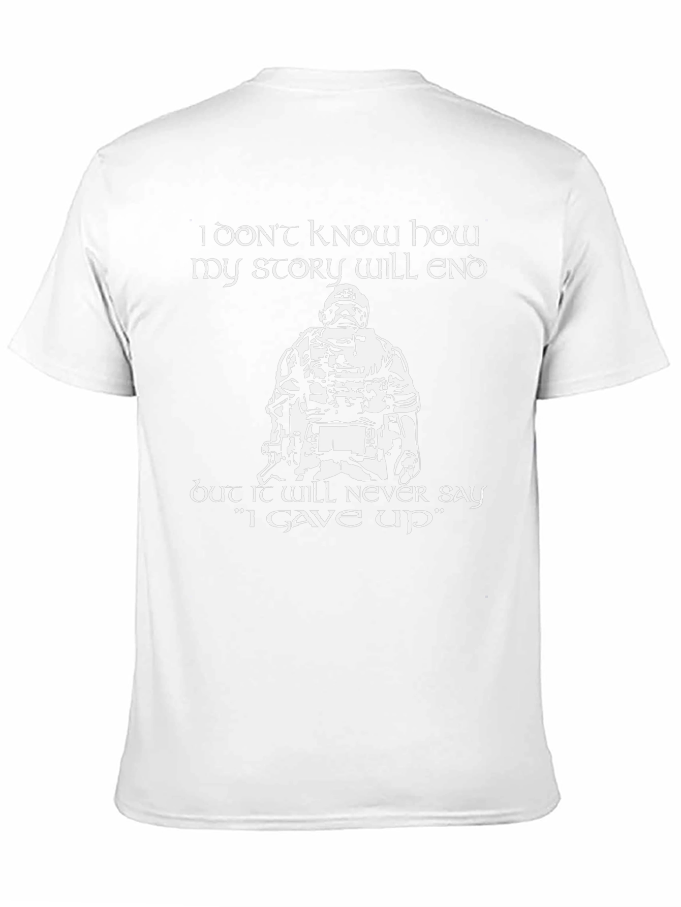Never Give Up Graphic Tee - Black
