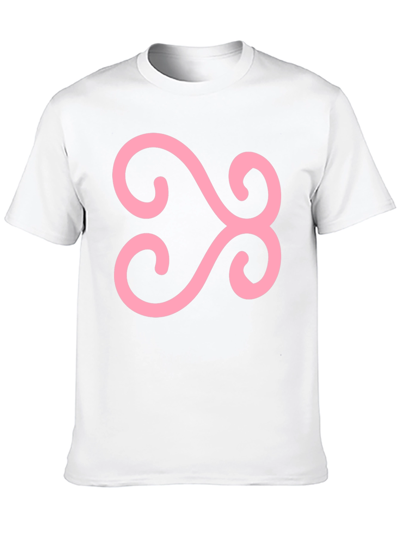 Black T-Shirt with Pink Adinkra Symbol