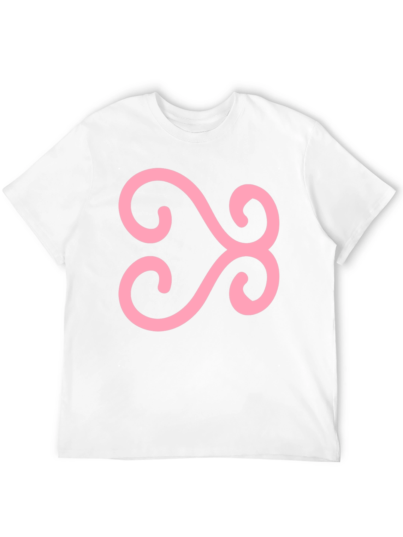 Black T-Shirt with Pink Adinkra Symbol