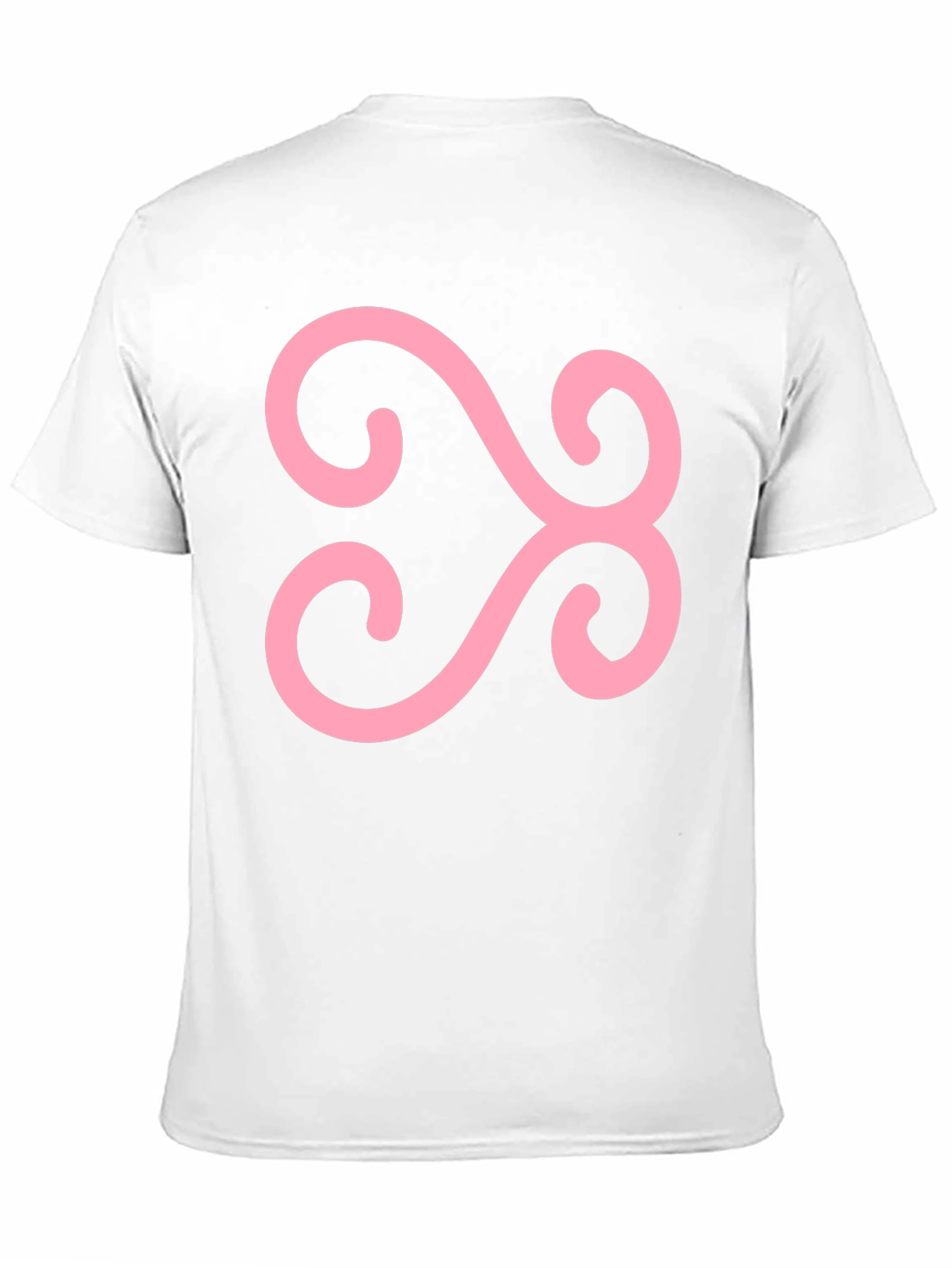 Black T-Shirt with Pink Adinkra Symbol