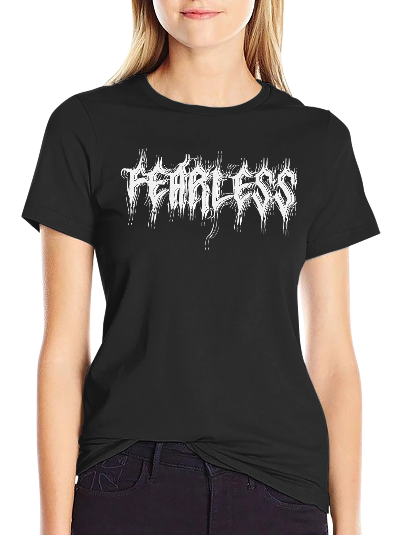 Fearless Graphic Tee - Black Metal Style