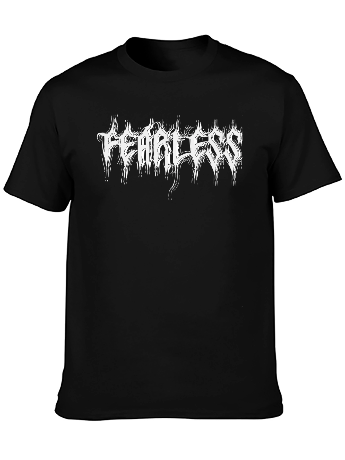 Fearless Graphic Tee - Black Metal Style