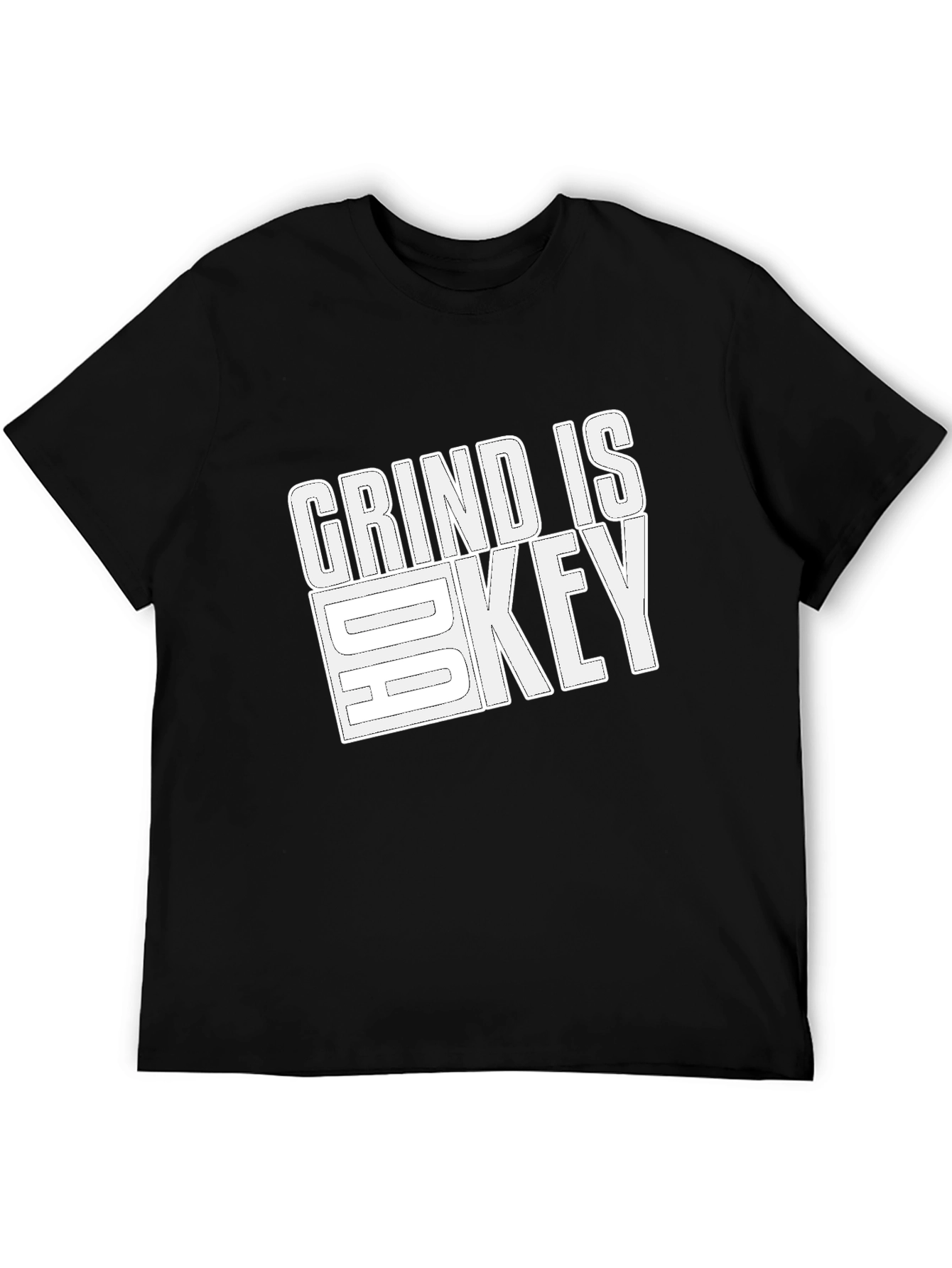 Grind is Key Black Graphic T-Shirt
