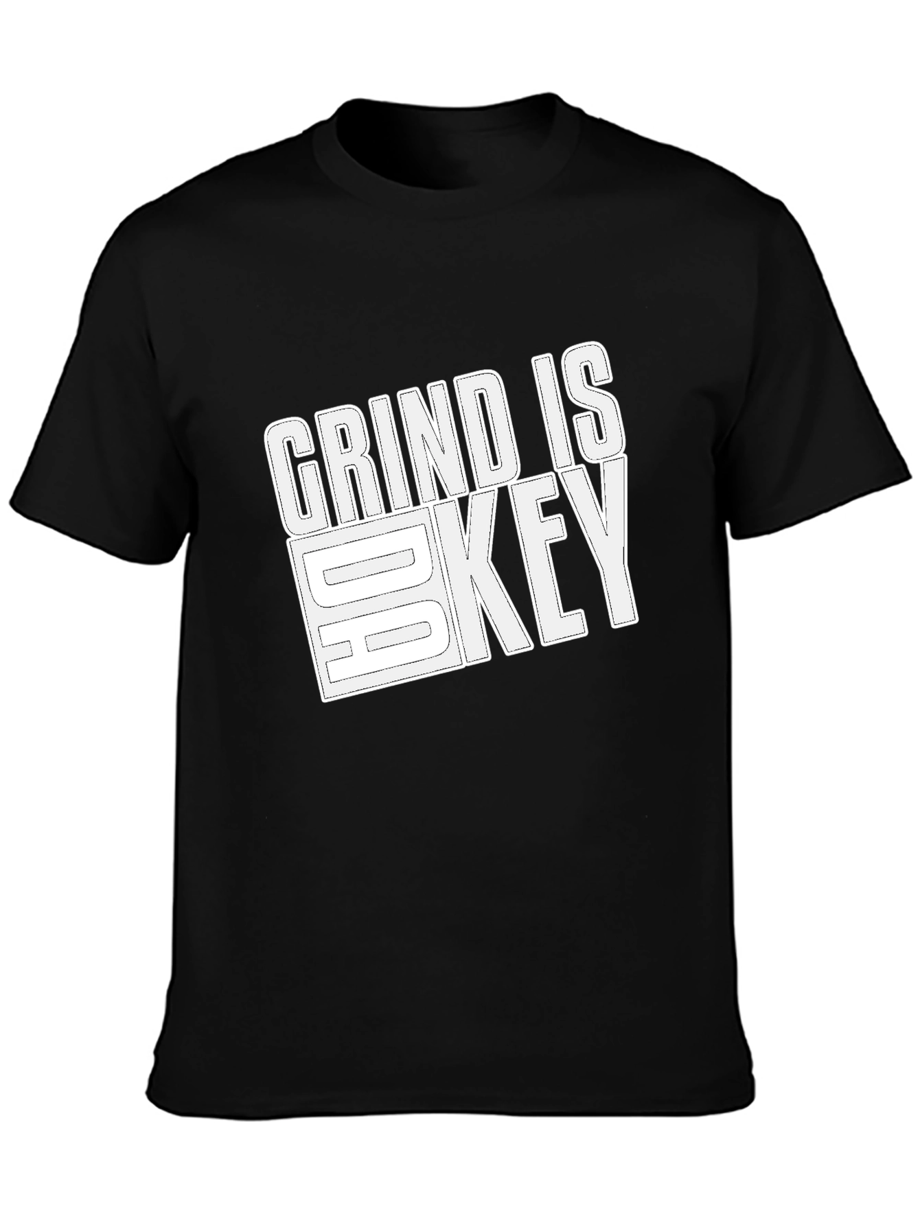 Grind is Key Black Graphic T-Shirt